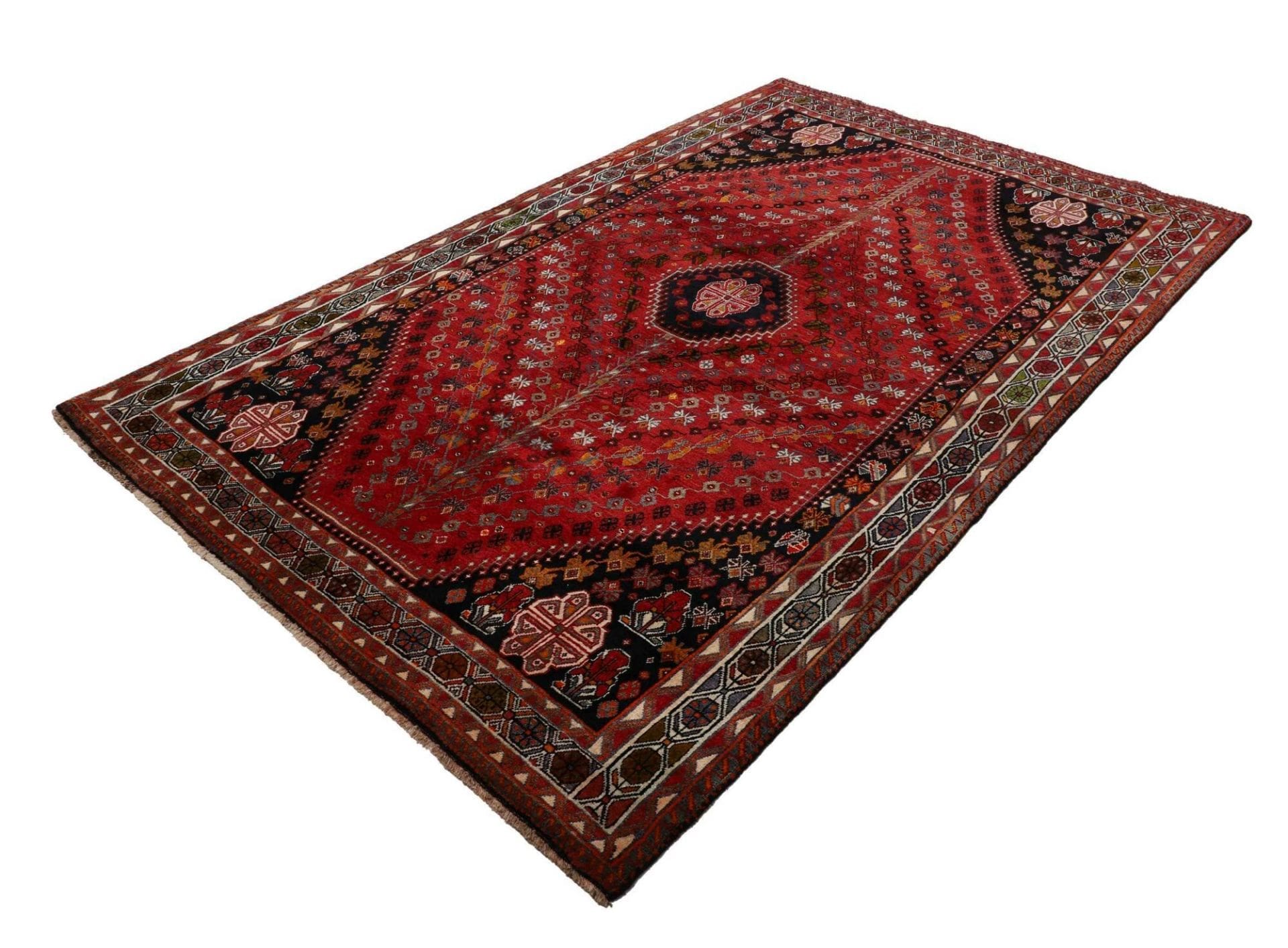 Alternative view of Hand-Knotted Shiraz Persian Rug, 165 × 250 cm, Wool