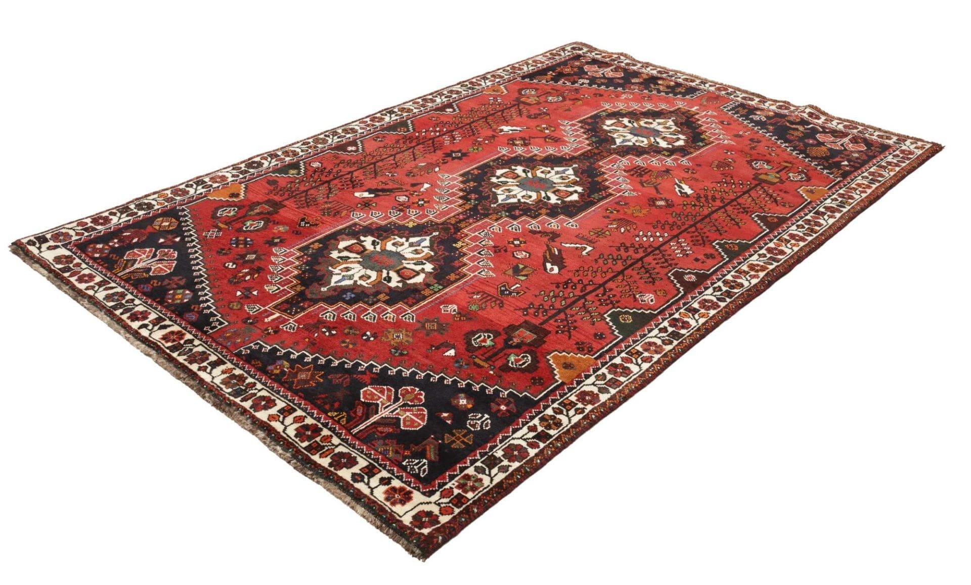 Alternative view of Shiraz Persian Rug 176 × 259 cm in Wool, hand-knotted