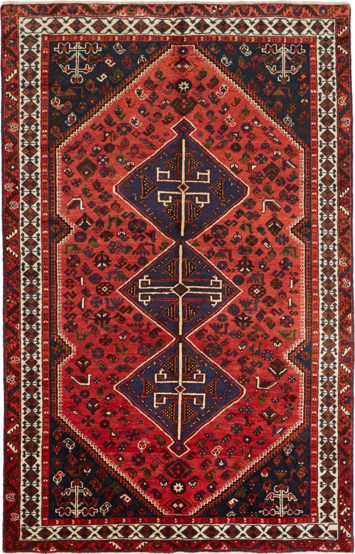 Shiraz Persian Rug 163 × 258 cm in Wool, hand-knotted