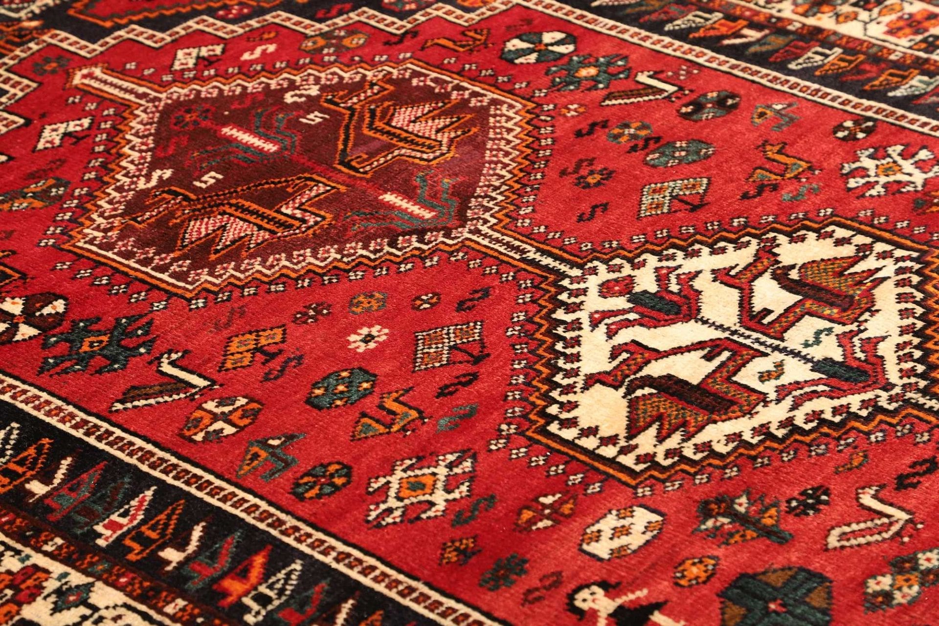 Wool Shiraz Persian Rug 173 × 255 cm, hand-knotted - Image 7