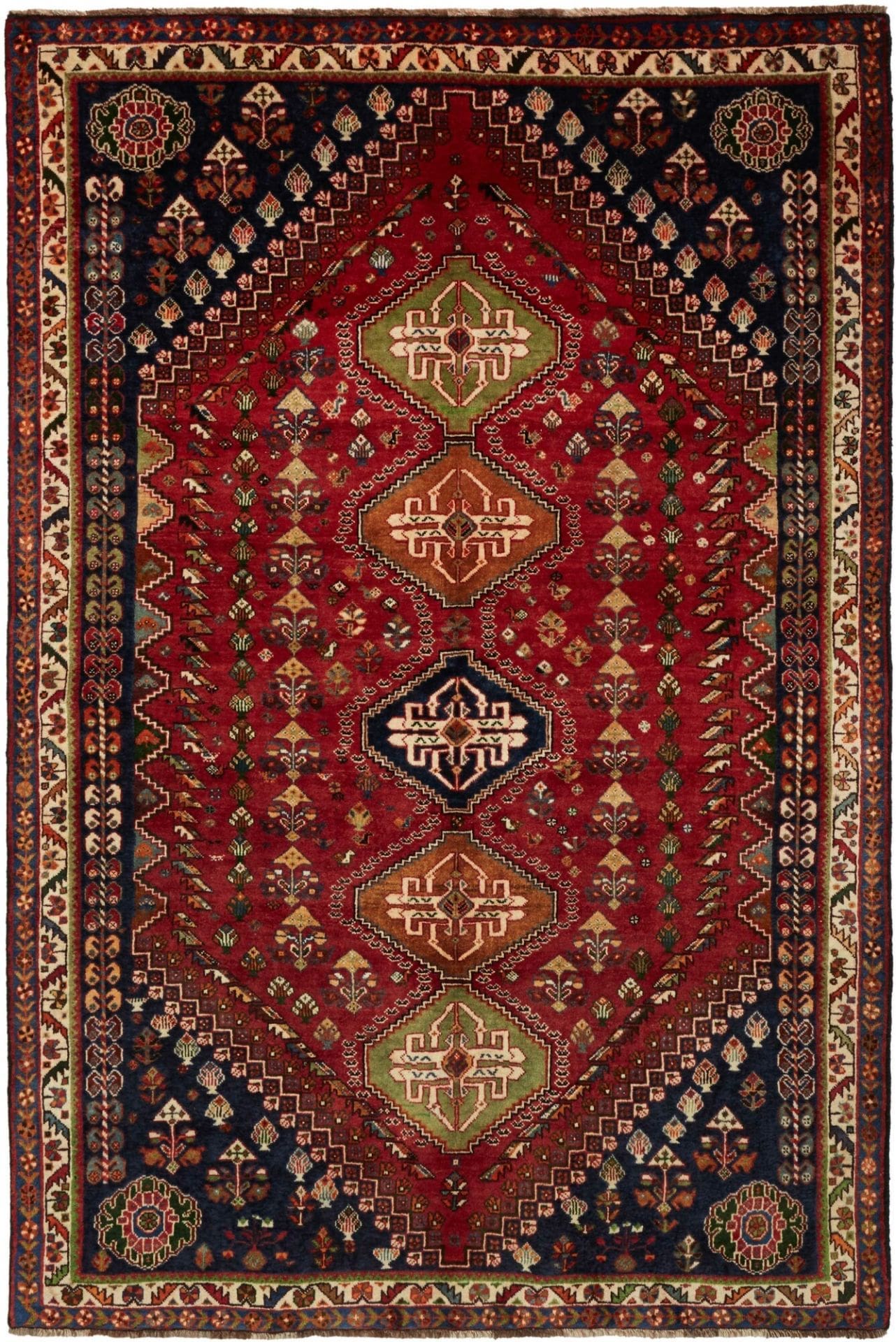 Wool Shiraz Persian Rug 171 × 255 cm, hand-knotted