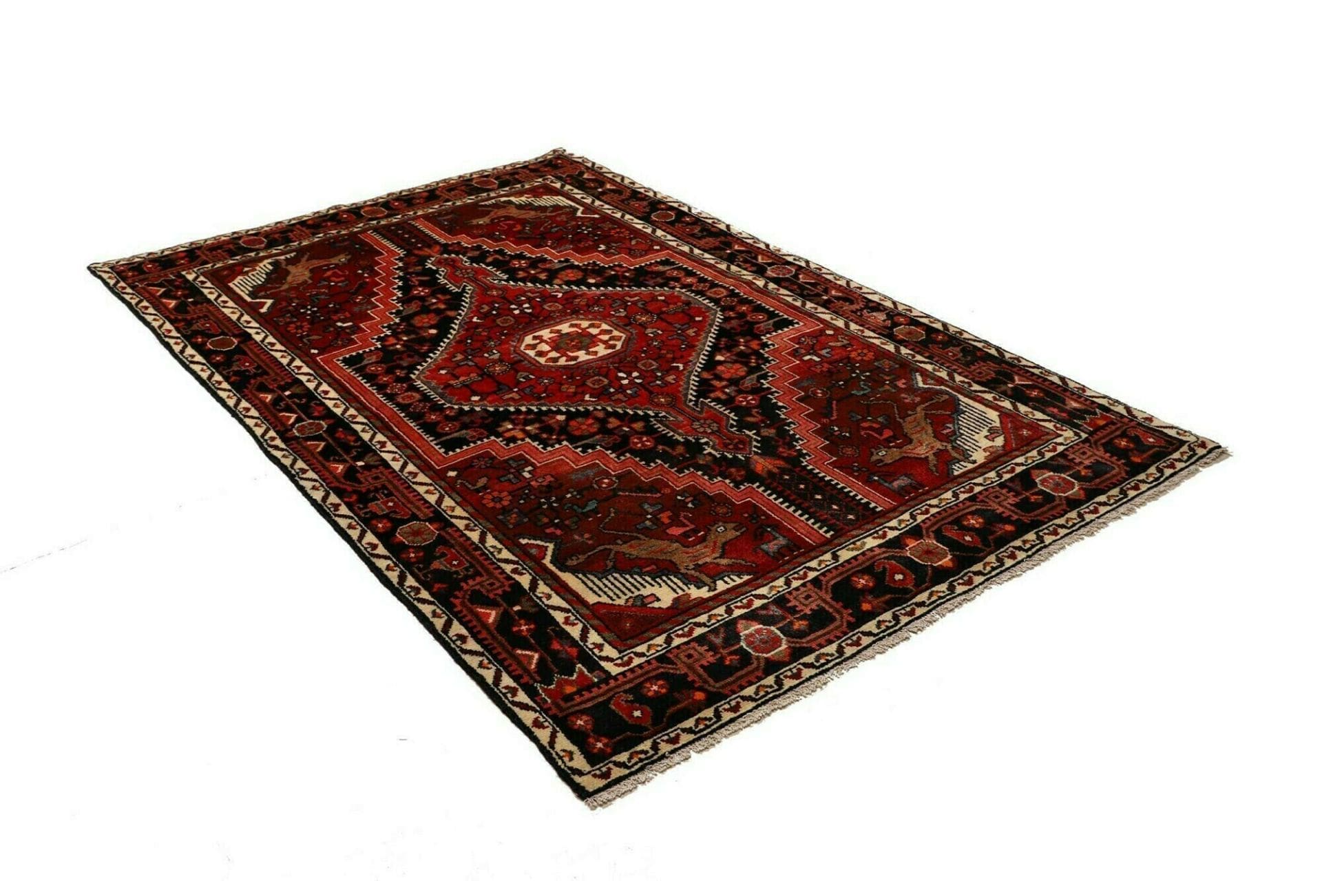 Hamadan Persian Rug 143 × 220 cm in Wool, hand-knotted - Image 3