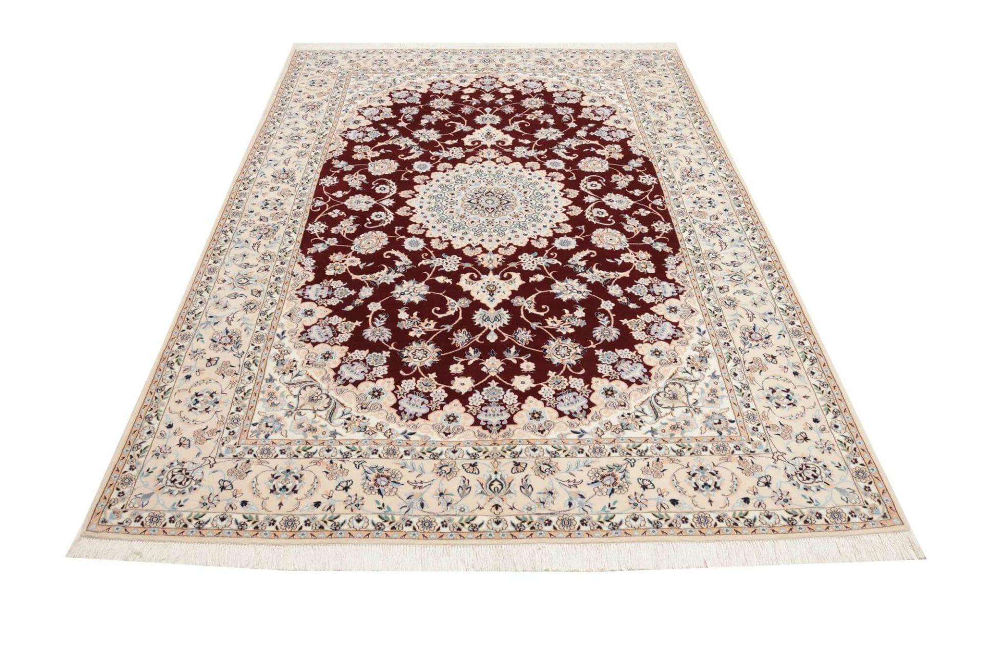 Hand-Knotted Nain Persian Rug, 163 × 240 cm, Wool - Image 4