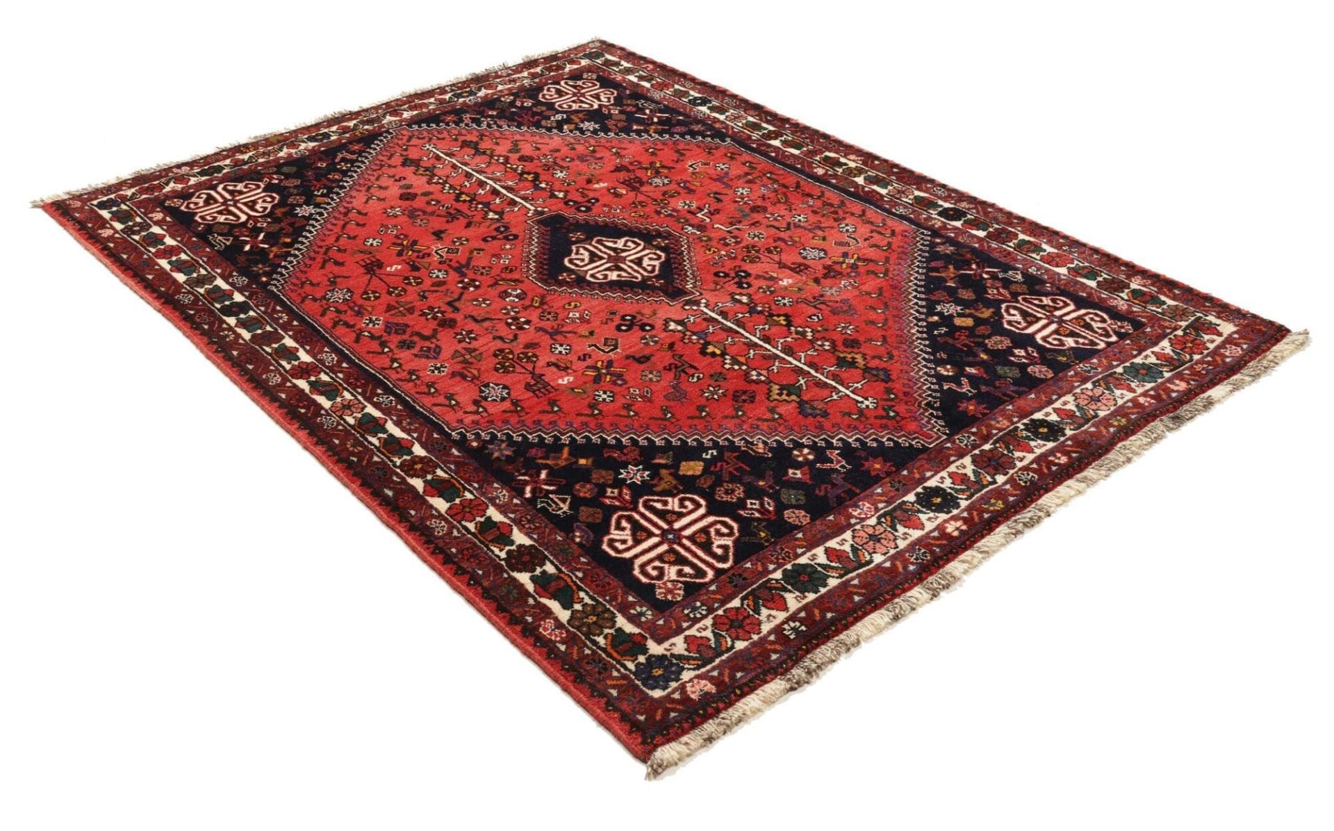 Wool Qashqai Persian Rug 165 × 218 cm, hand-knotted - Image 3