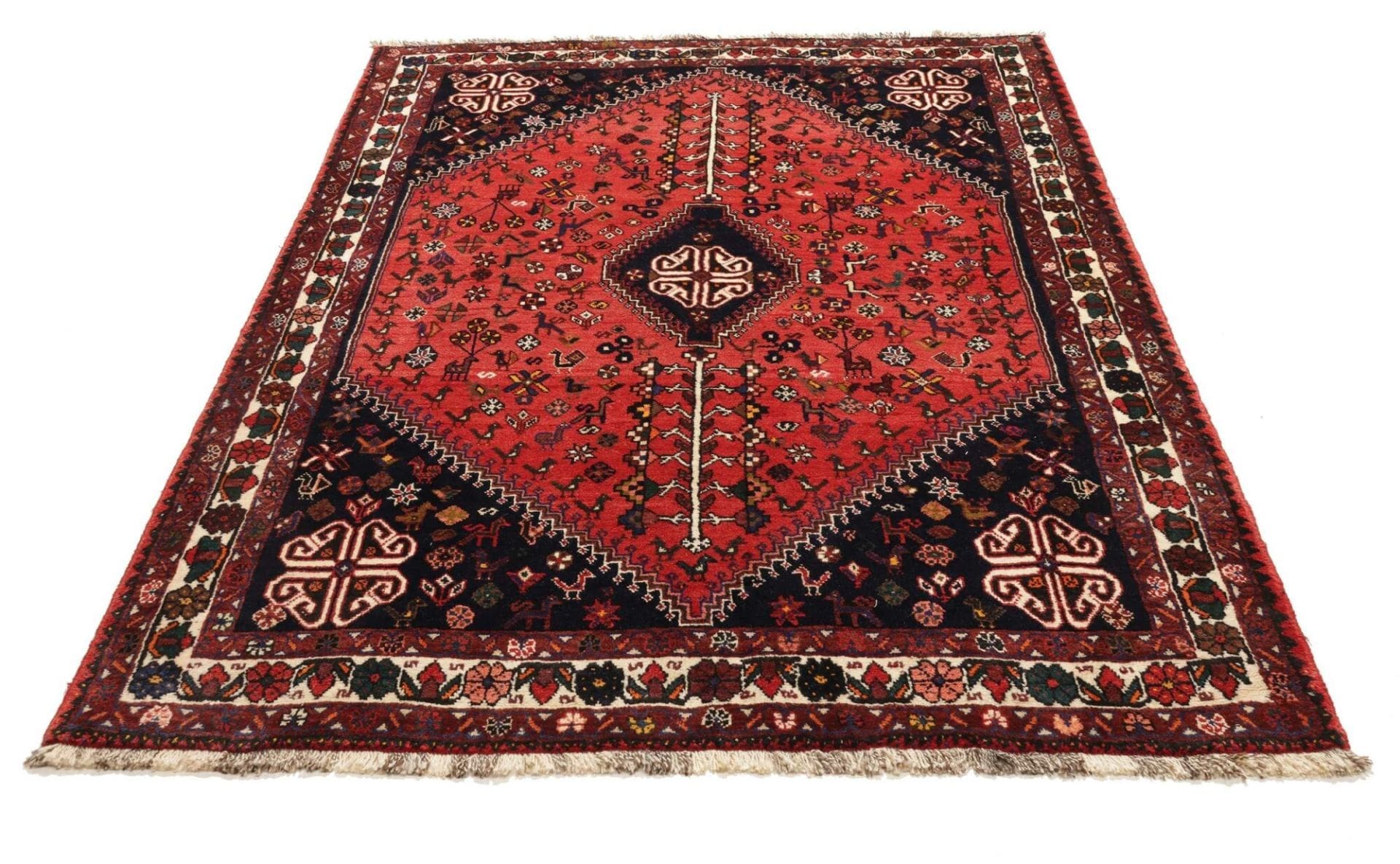 Wool Qashqai Persian Rug 165 × 218 cm, hand-knotted - Image 4