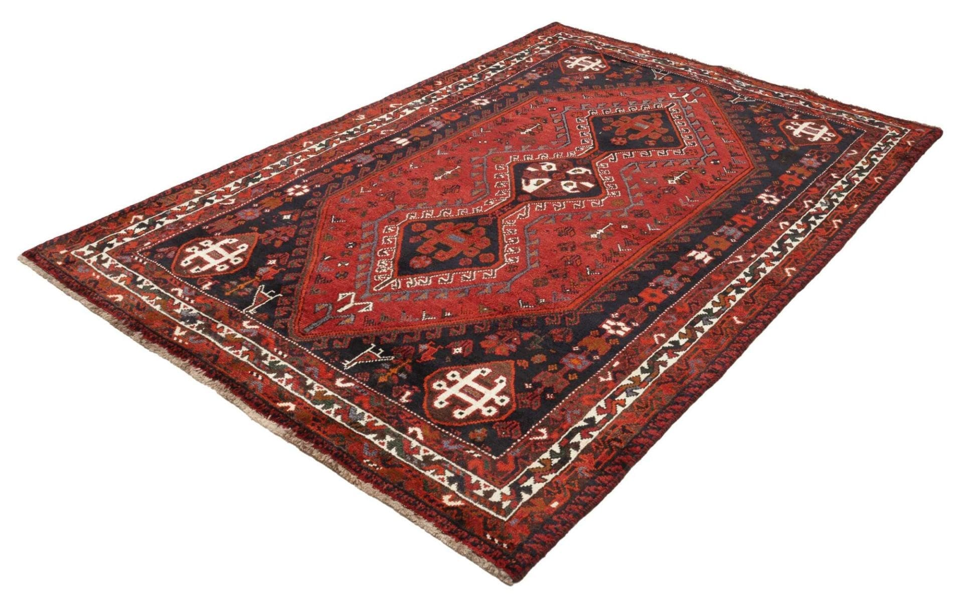 Alternative view of Hand-Knotted Shiraz Persian Rug, 173 × 250 cm, Wool