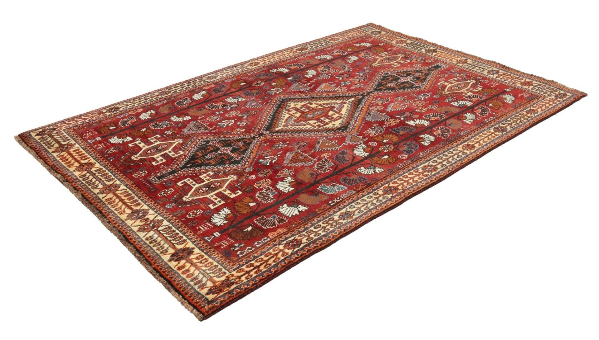 Alternative view of Qashqai Persian Rug 163 × 240 cm in Wool, hand-knotted