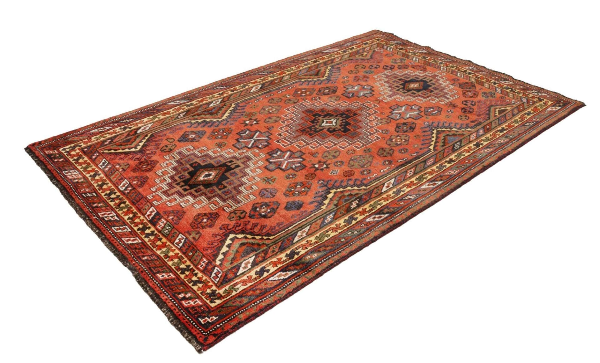 Alternative view of Hand-Knotted Shiraz Persian Rug, 163 × 250 cm, Wool