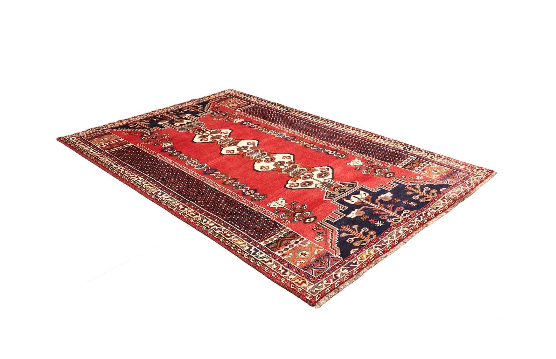 Hand-Knotted Shiraz Persian Rug, 163 × 240 cm, Wool - Image 3