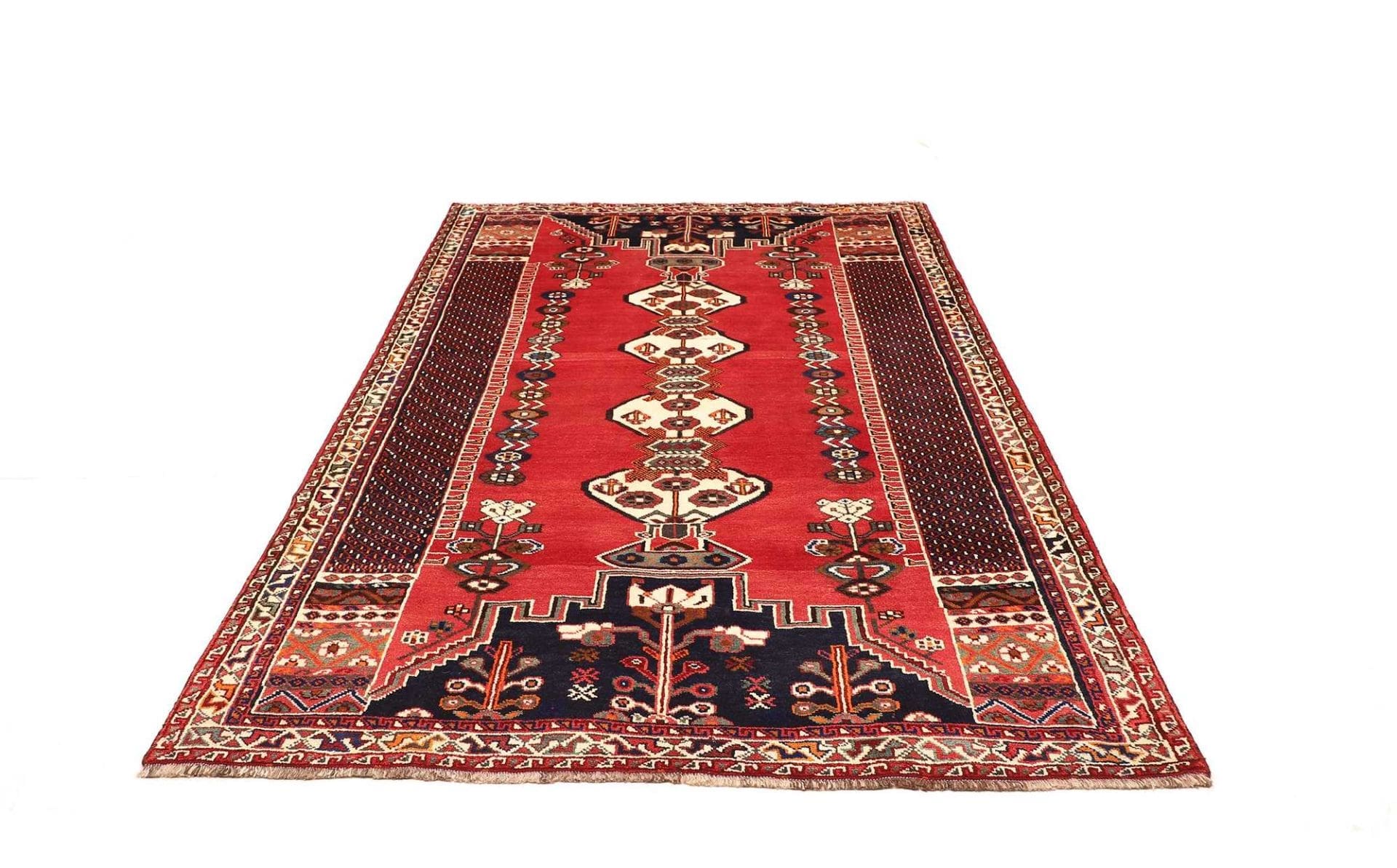 Hand-Knotted Shiraz Persian Rug, 163 × 240 cm, Wool - Image 4