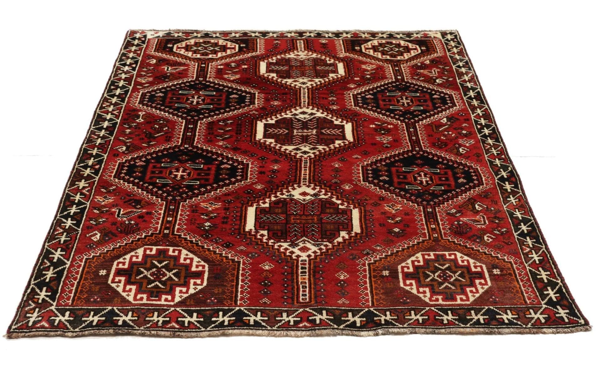 Qashqai Persian Rug 160 × 230 cm in Wool, hand-knotted - Image 4