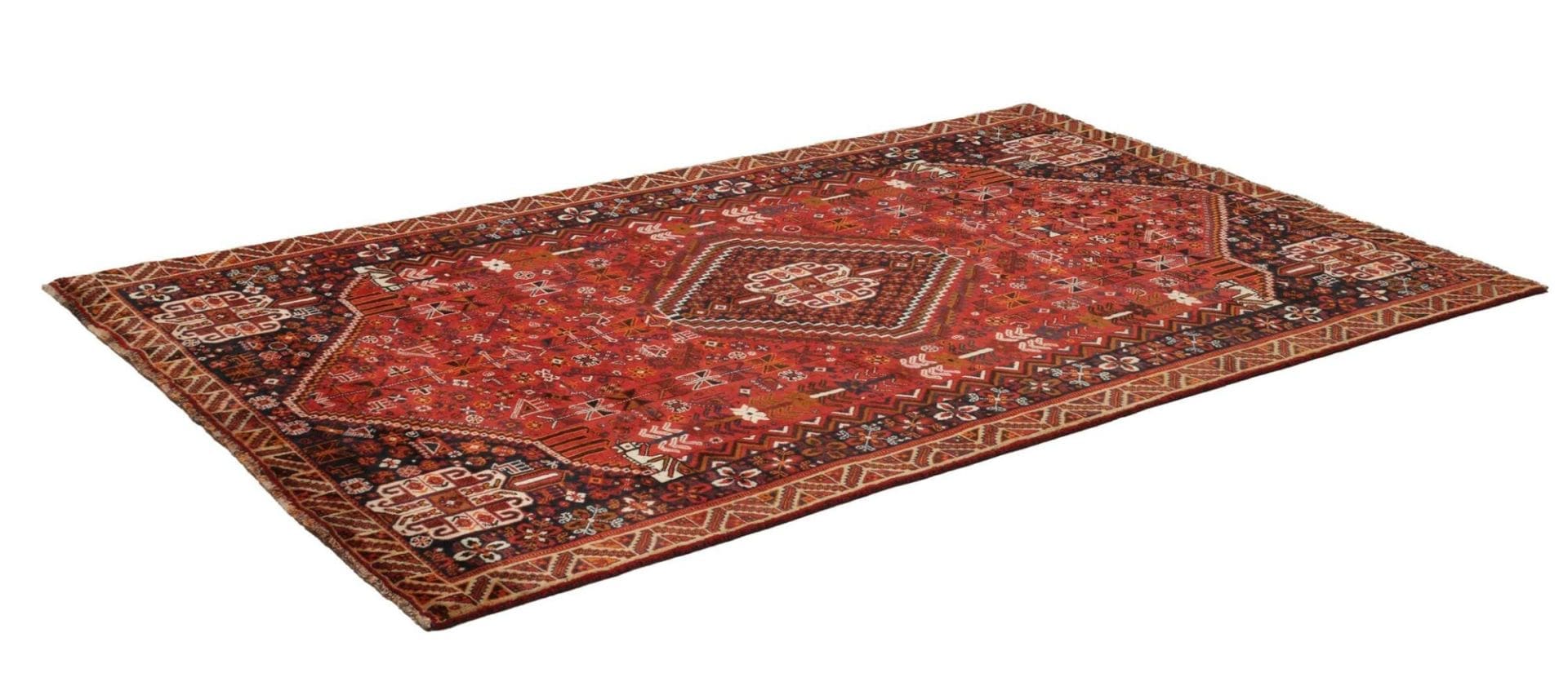 Alternative view of Wool Qashqai Persian Rug 161 × 257 cm, hand-knotted