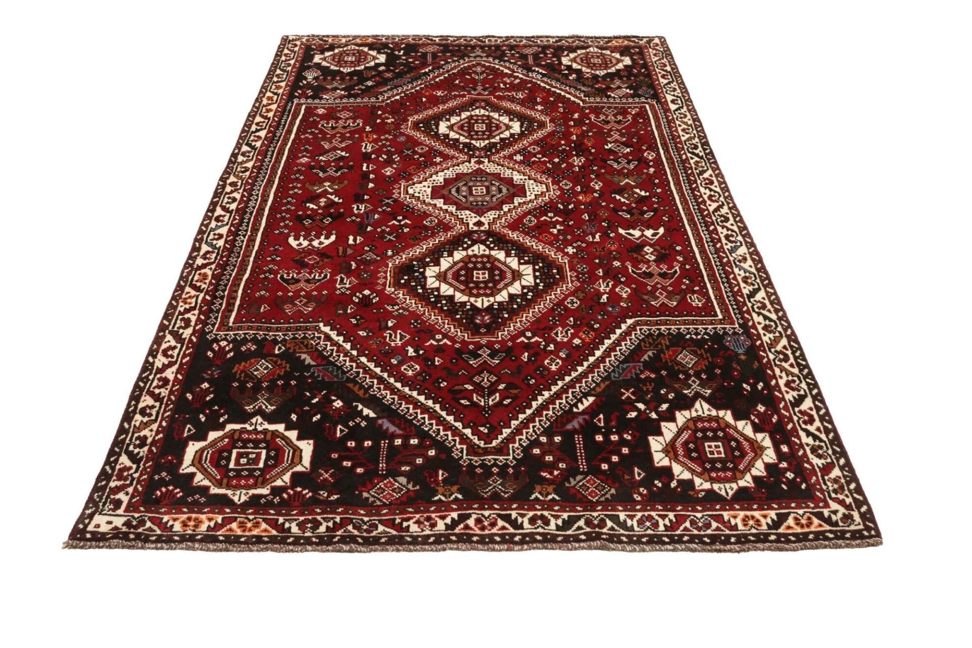 Hand-Knotted Shiraz Persian Rug, 170 × 261 cm, Wool - Image 4