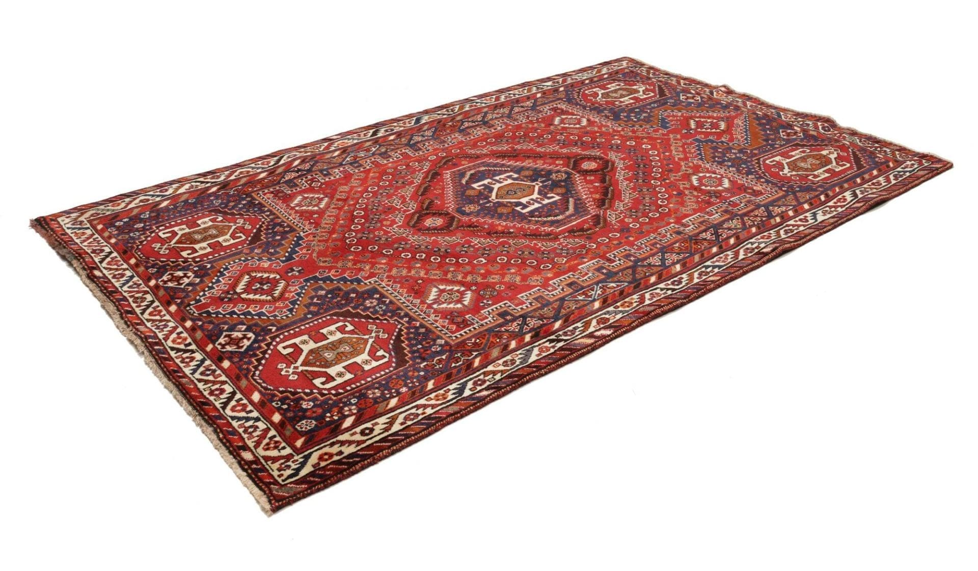 Alternative view of Hand-Knotted Shiraz Persian Rug, 167 × 270 cm, Wool