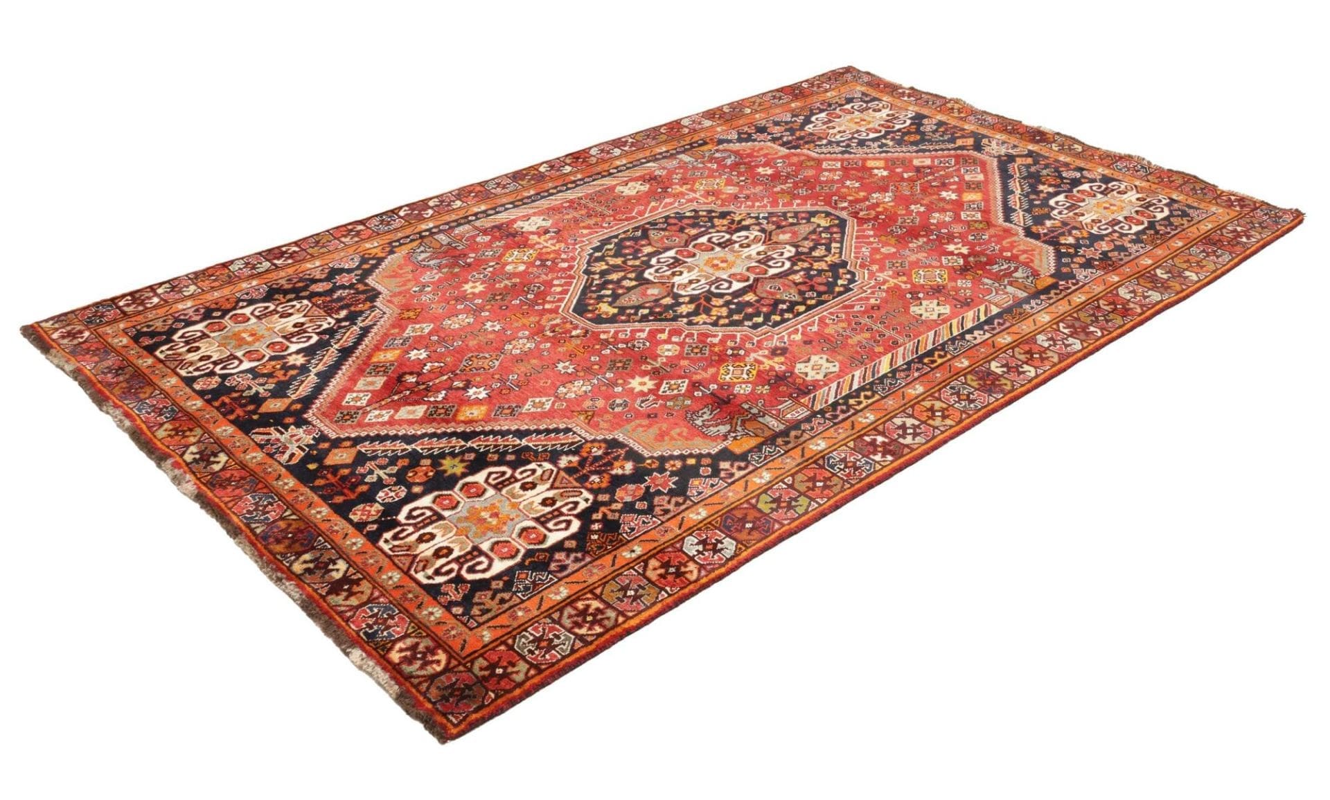 Alternative view of Hand-Knotted Qashqai Persian Rug, 161 × 263 cm, Wool