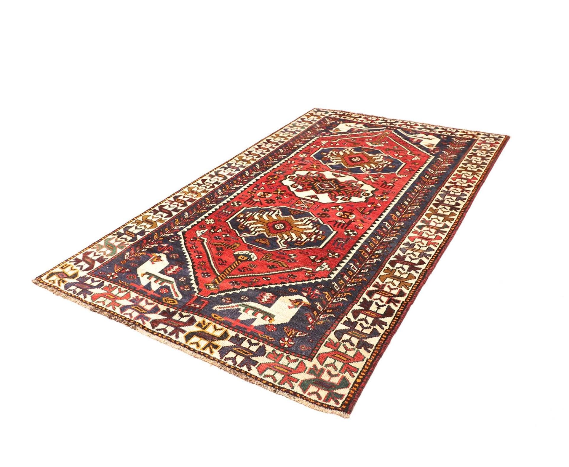 Alternative view of Hand-Knotted Shiraz Persian Rug, 163 × 252 cm, Wool