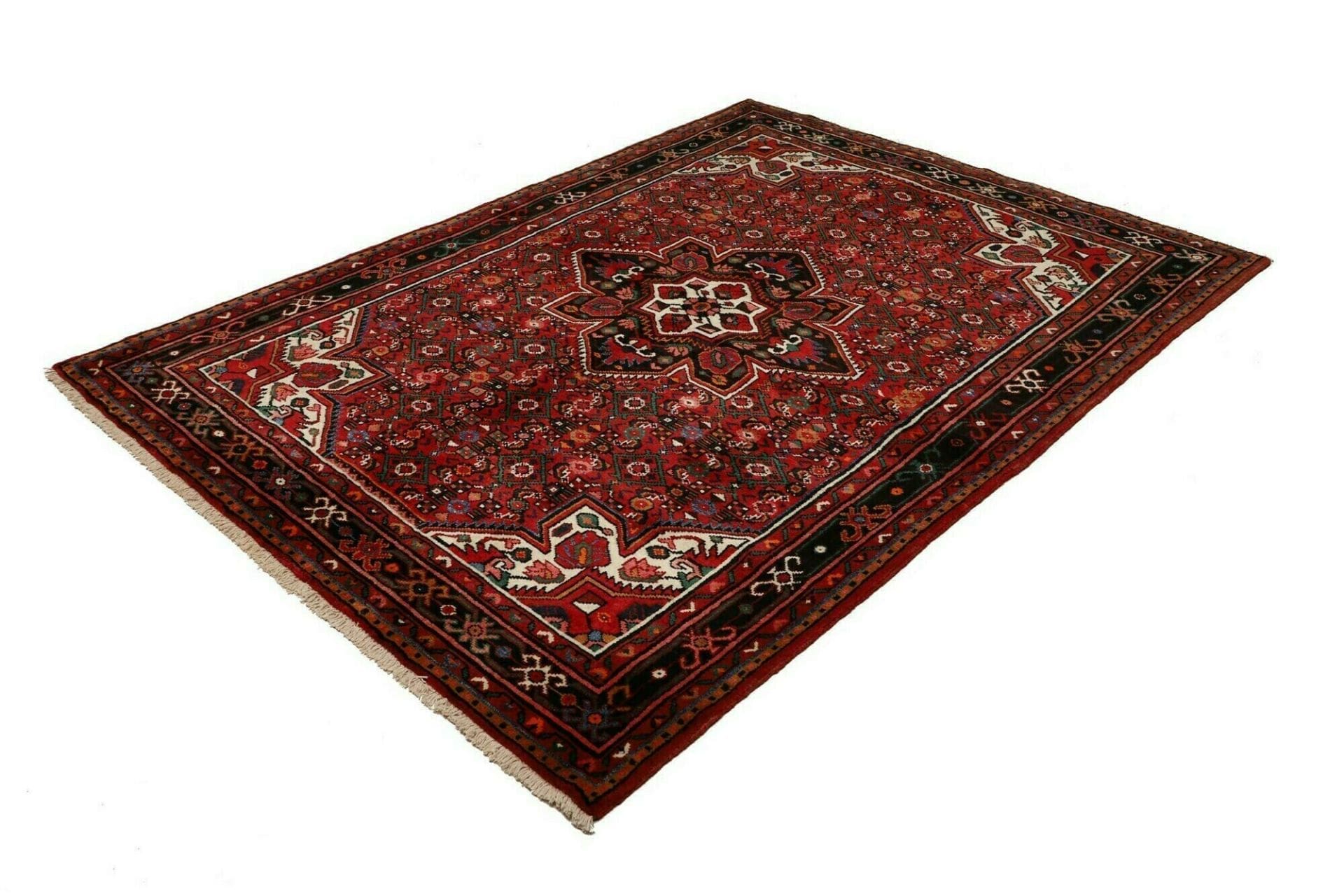 Alternative view of Hand-Knotted Hamadan Persian Rug, 164 × 218 cm, Wool