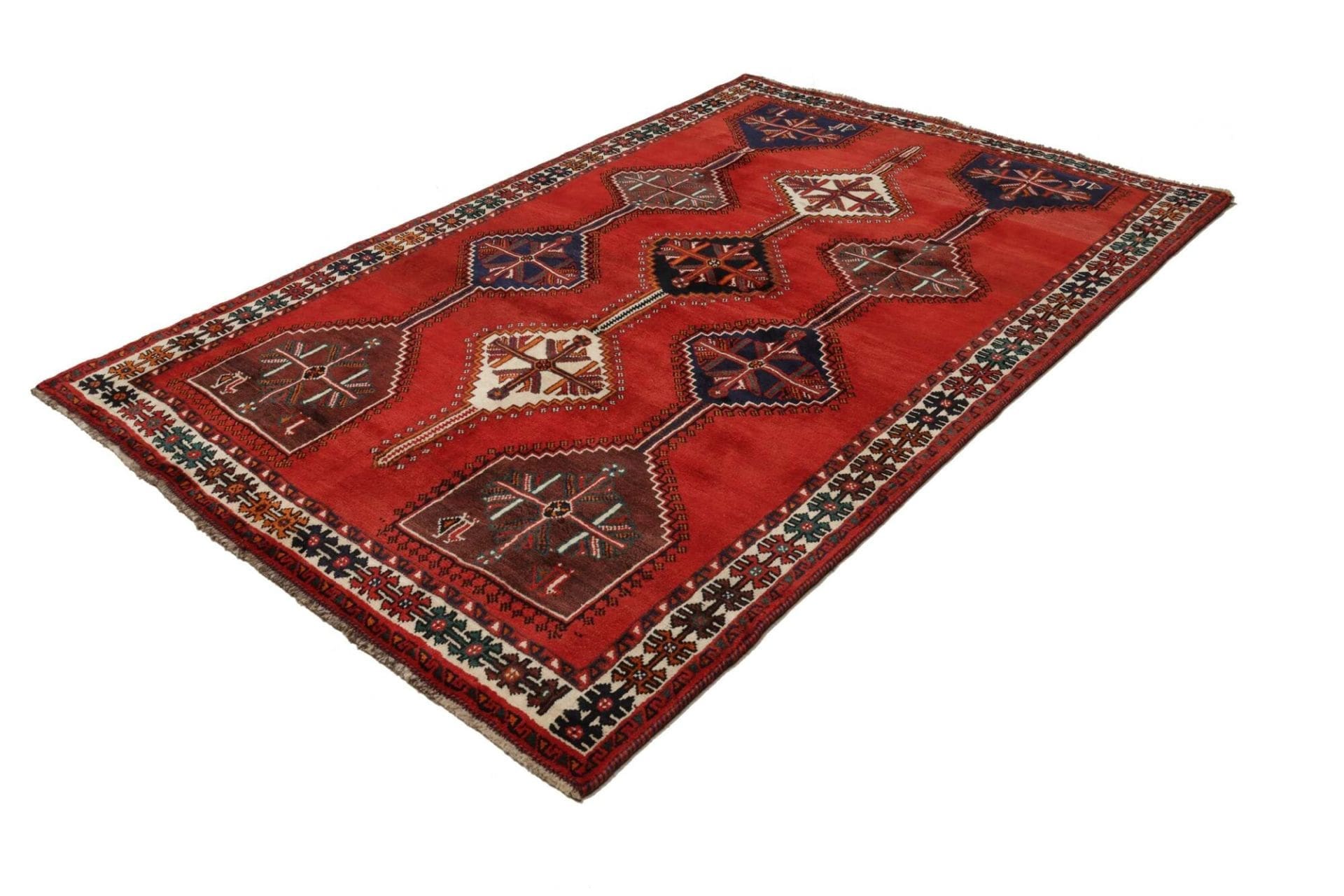 Alternative view of Hand-Knotted Shiraz Persian Rug, 168 × 252 cm, Wool
