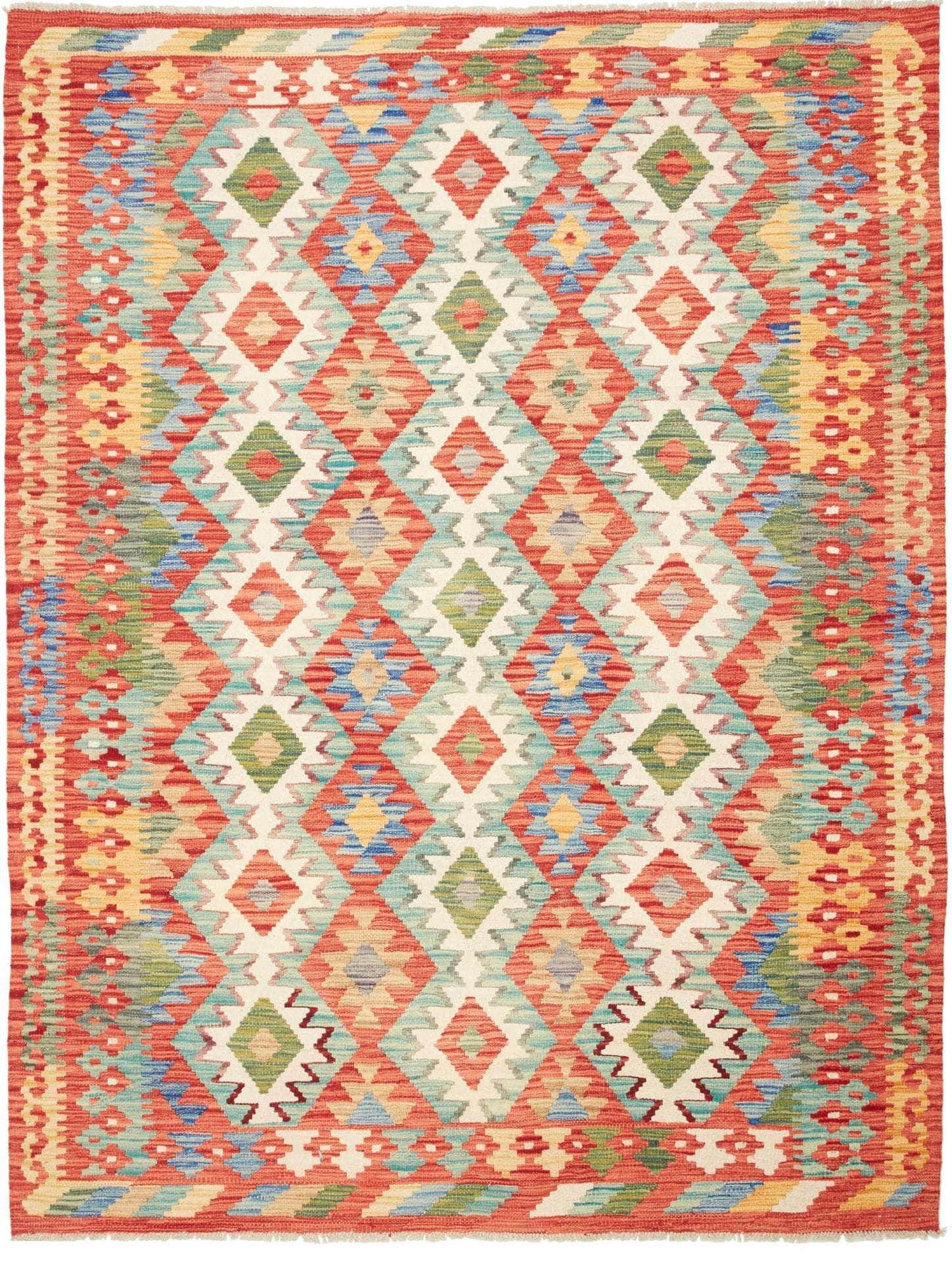 Hand-Woven Kilim Pakistani Rug, 174 × 230 cm, Wool