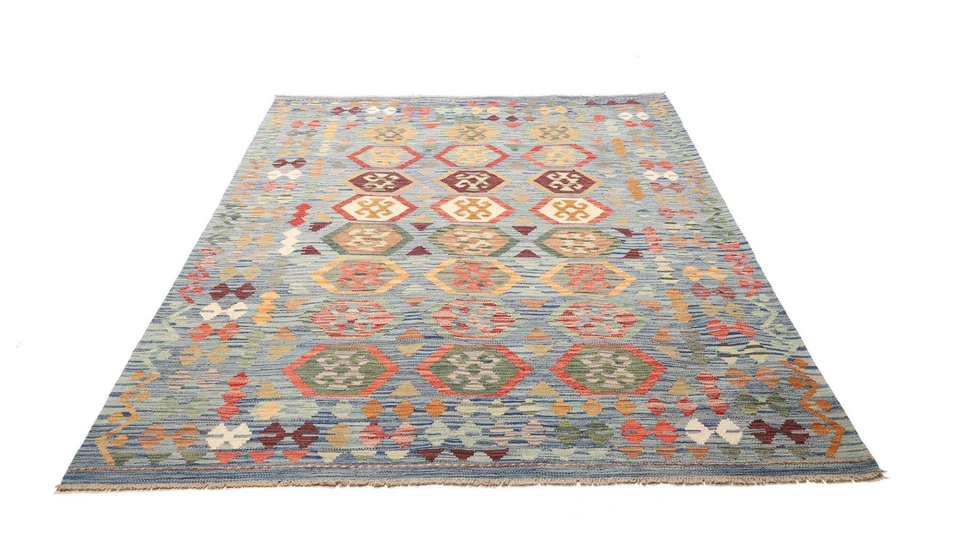Alternative view of Kilim Pakistani Rug 173 × 230 cm in Wool, hand-woven