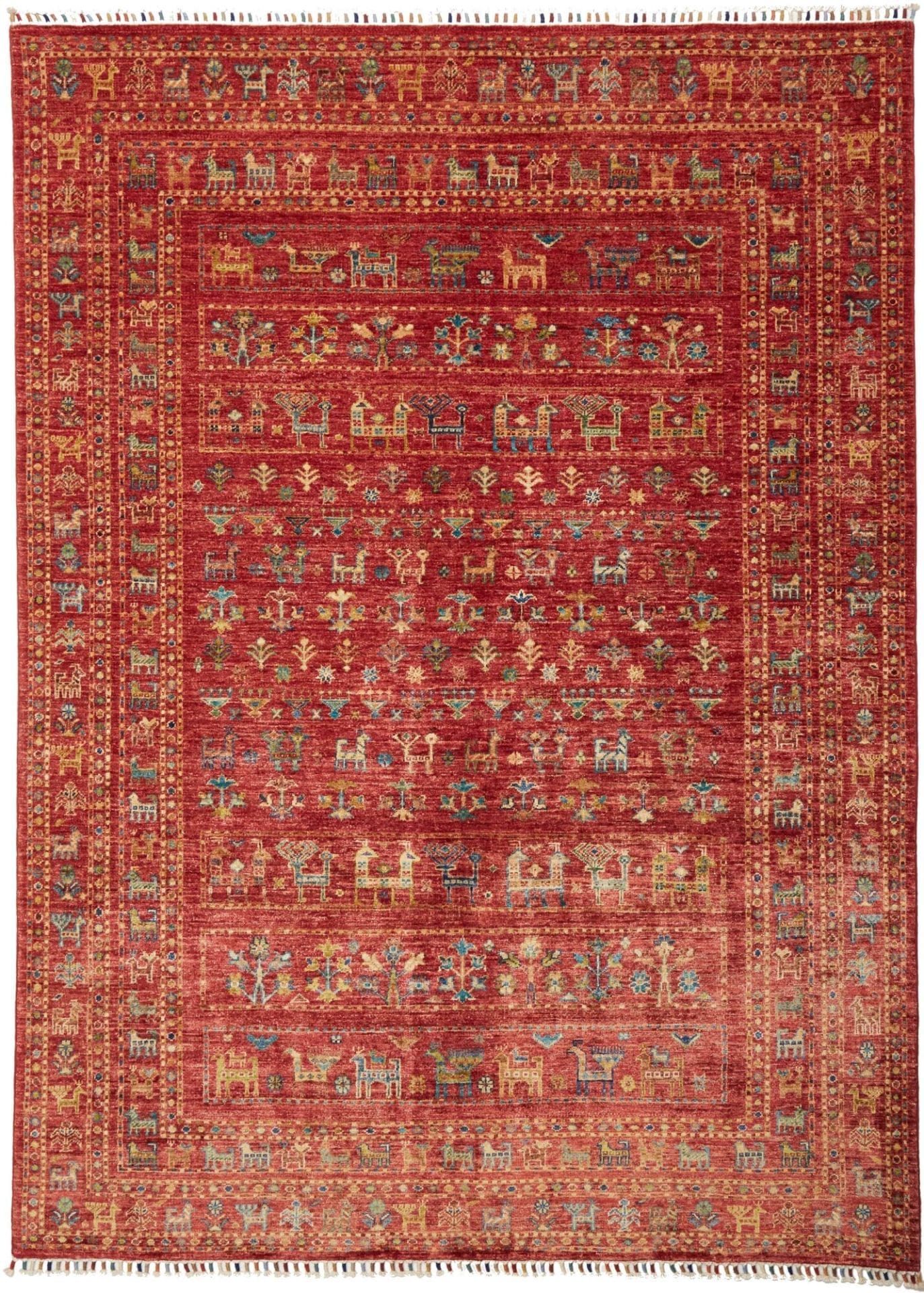 Hand-Knotted Samarkand Pakistani Rug, 176 × 236 cm, Wool