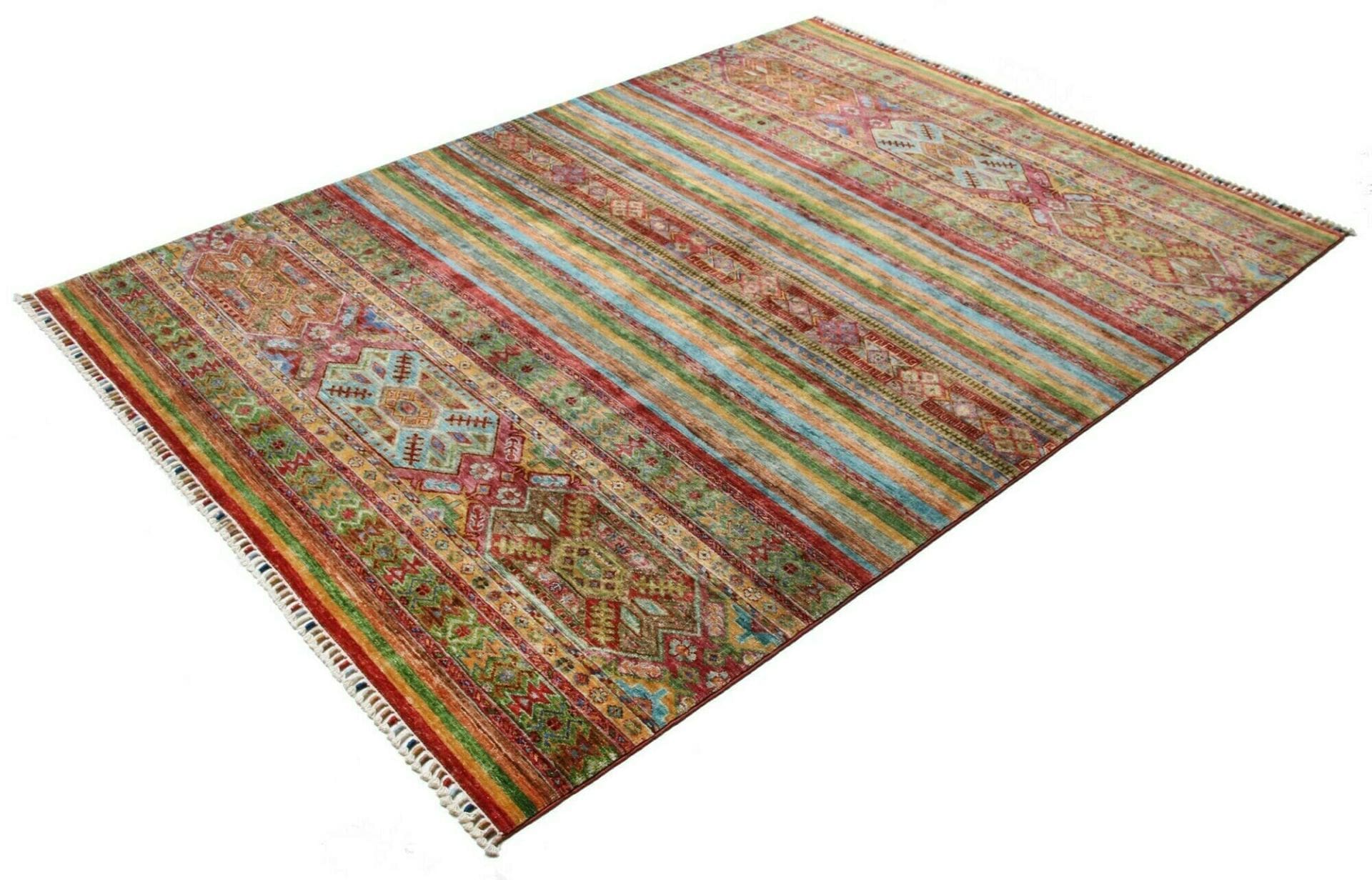 Alternative view of Hand-Knotted Samarkand Pakistani Rug, 173 × 237 cm, Wool