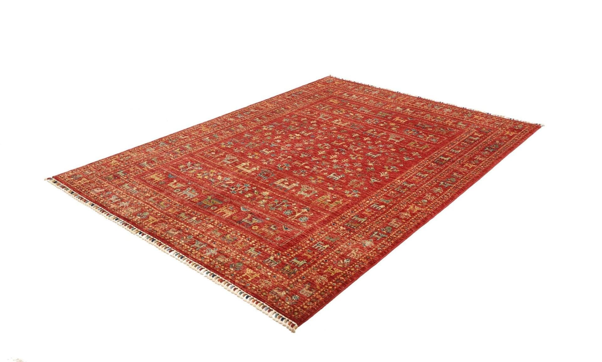 Alternative view of Hand-Knotted Samarkand Pakistani Rug, 176 × 236 cm, Wool