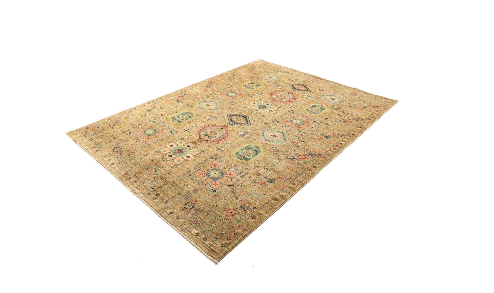 Alternative view of Hand-Knotted Samarkand Pakistani Rug, 173 × 233 cm, Wool