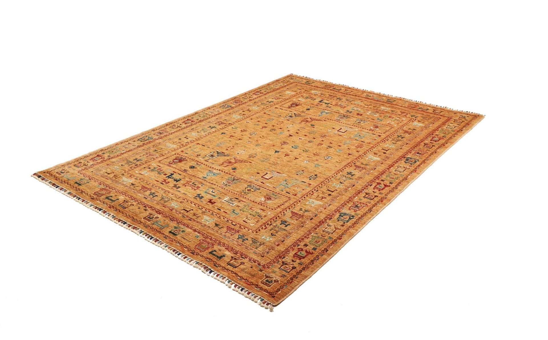 Alternative view of Samarkand Pakistani Rug 176 × 242 cm in Wool, hand-knotted