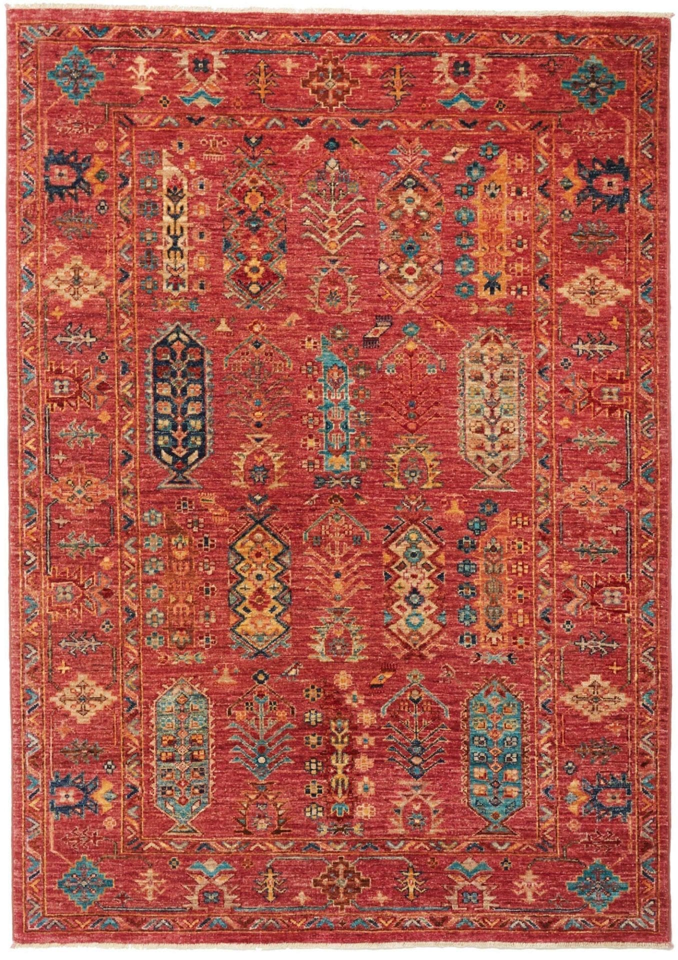 Wool Samarkand Pakistani Rug 130 × 176 cm, hand-knotted