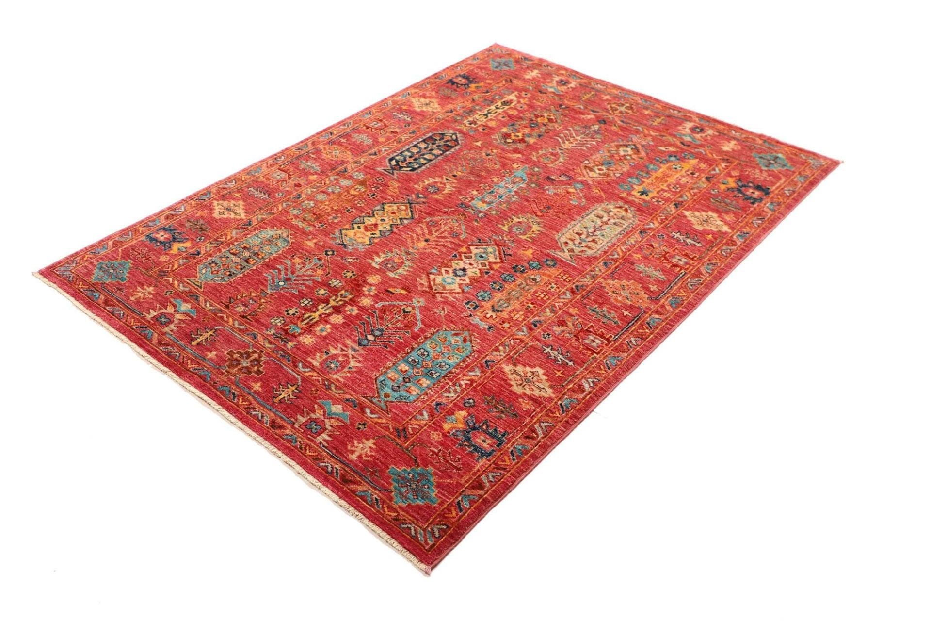 Alternative view of Wool Samarkand Pakistani Rug 130 × 176 cm, hand-knotted