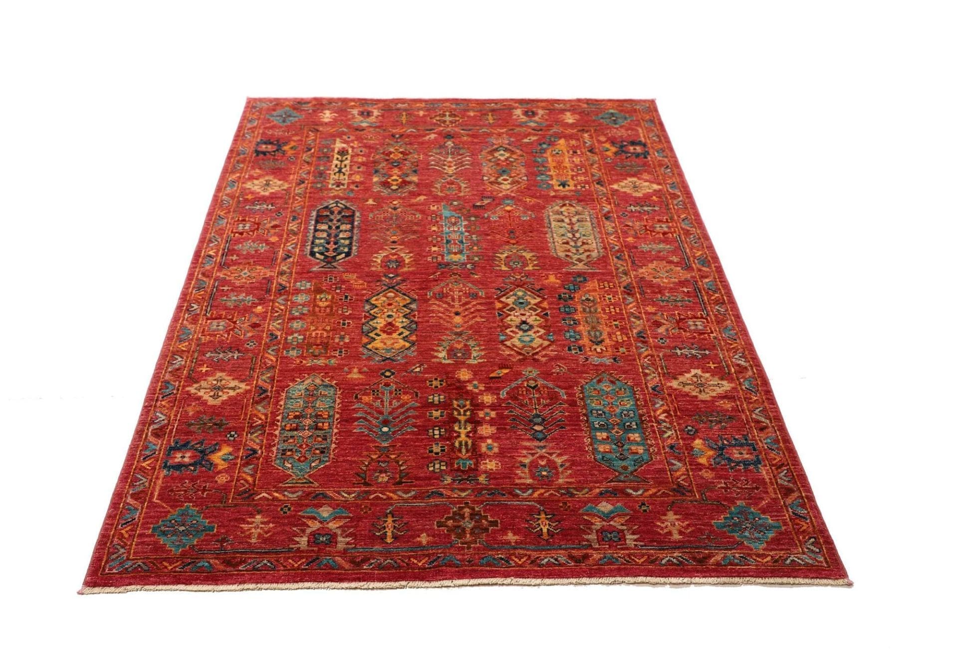 Wool Samarkand Pakistani Rug 130 × 176 cm, hand-knotted - Image 4