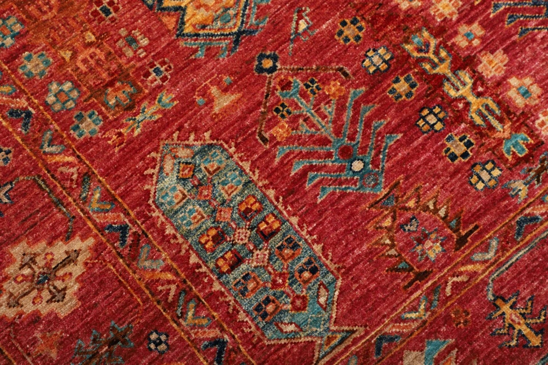 Wool Samarkand Pakistani Rug 130 × 176 cm, hand-knotted - Image 6
