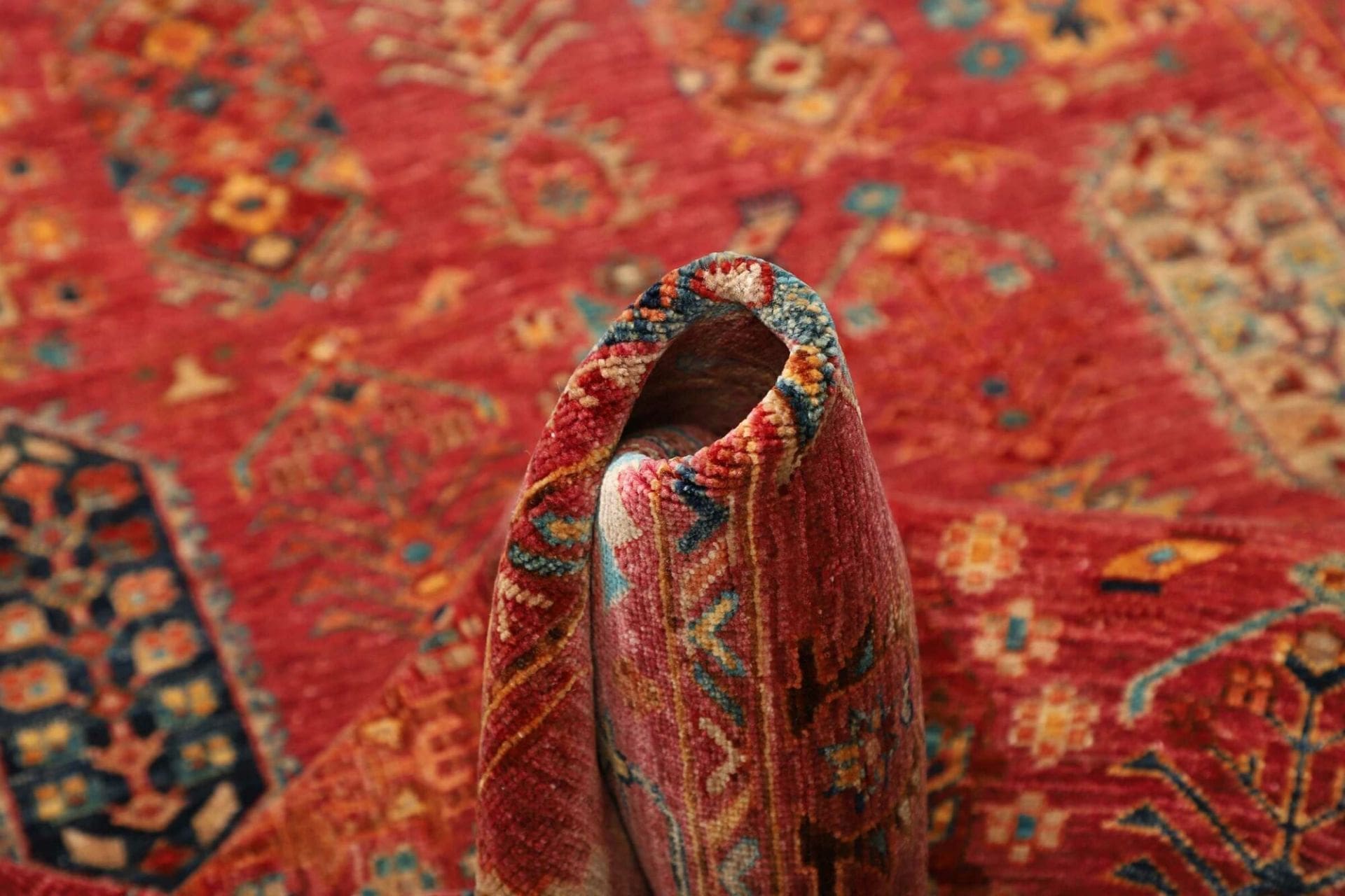 Wool Samarkand Pakistani Rug 130 × 176 cm, hand-knotted - Image 9