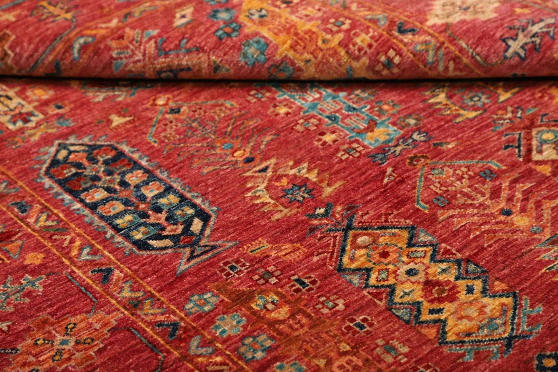 Wool Samarkand Pakistani Rug 130 × 176 cm, hand-knotted - Image 10