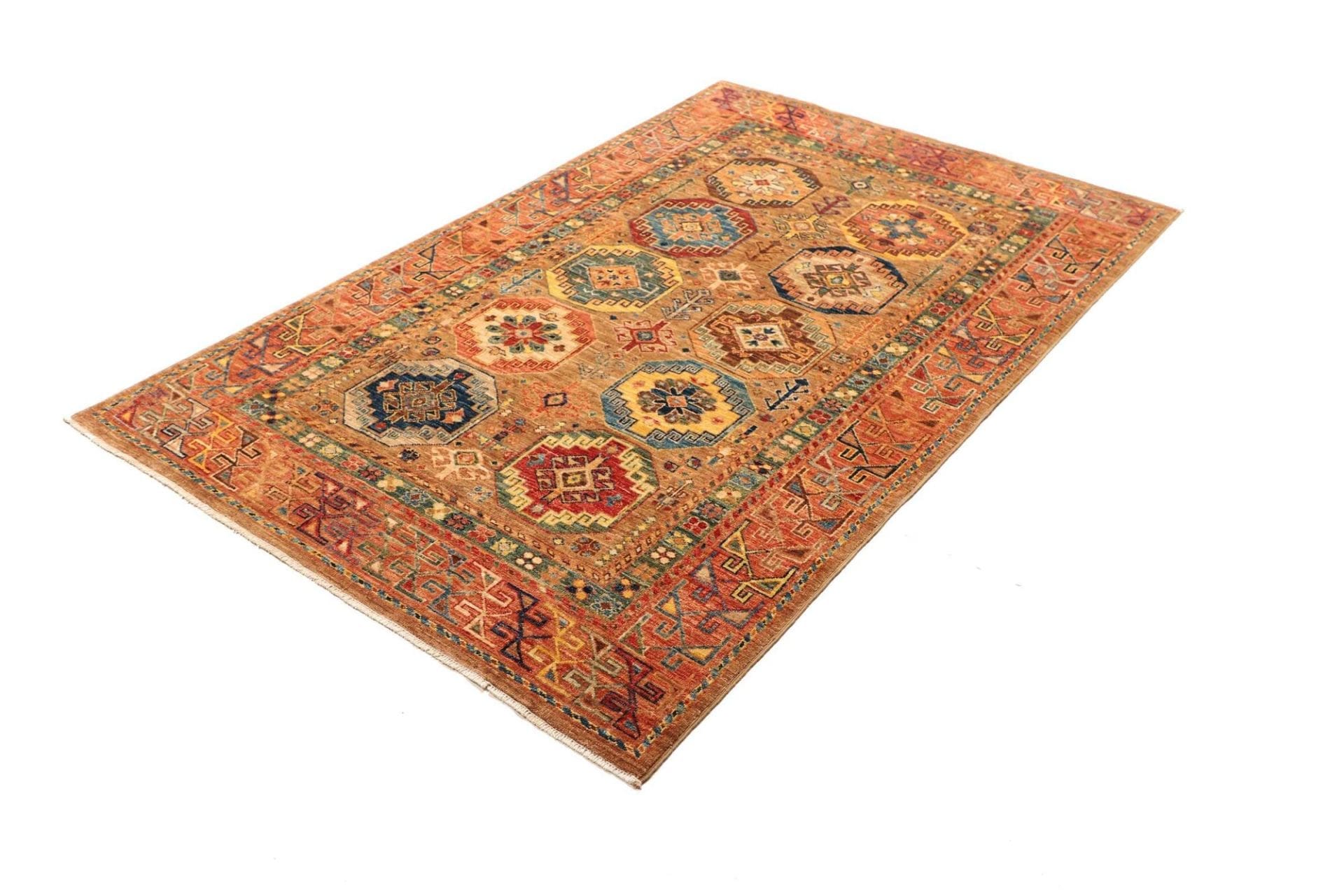 Alternative view of Samarkand Pakistani Rug 125 × 190 cm in Wool, hand-knotted