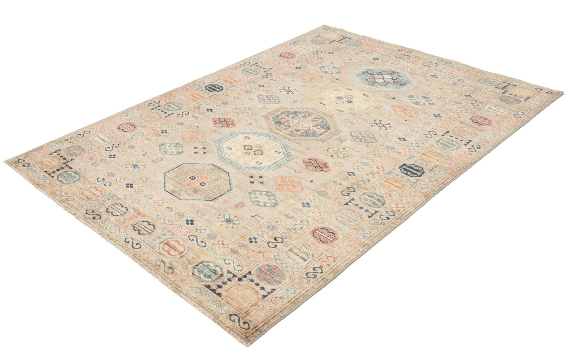 Alternative view of Kazak Pakistani Rug 153 × 209 cm in Wool, hand-knotted