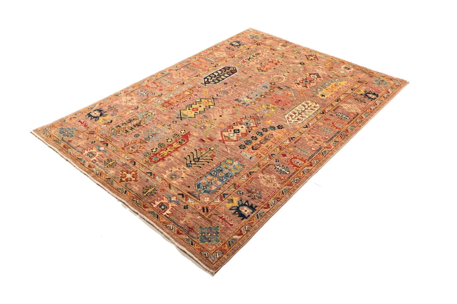 Alternative view of Samarkand Pakistani Rug 132 × 180 cm in Wool, hand-knotted