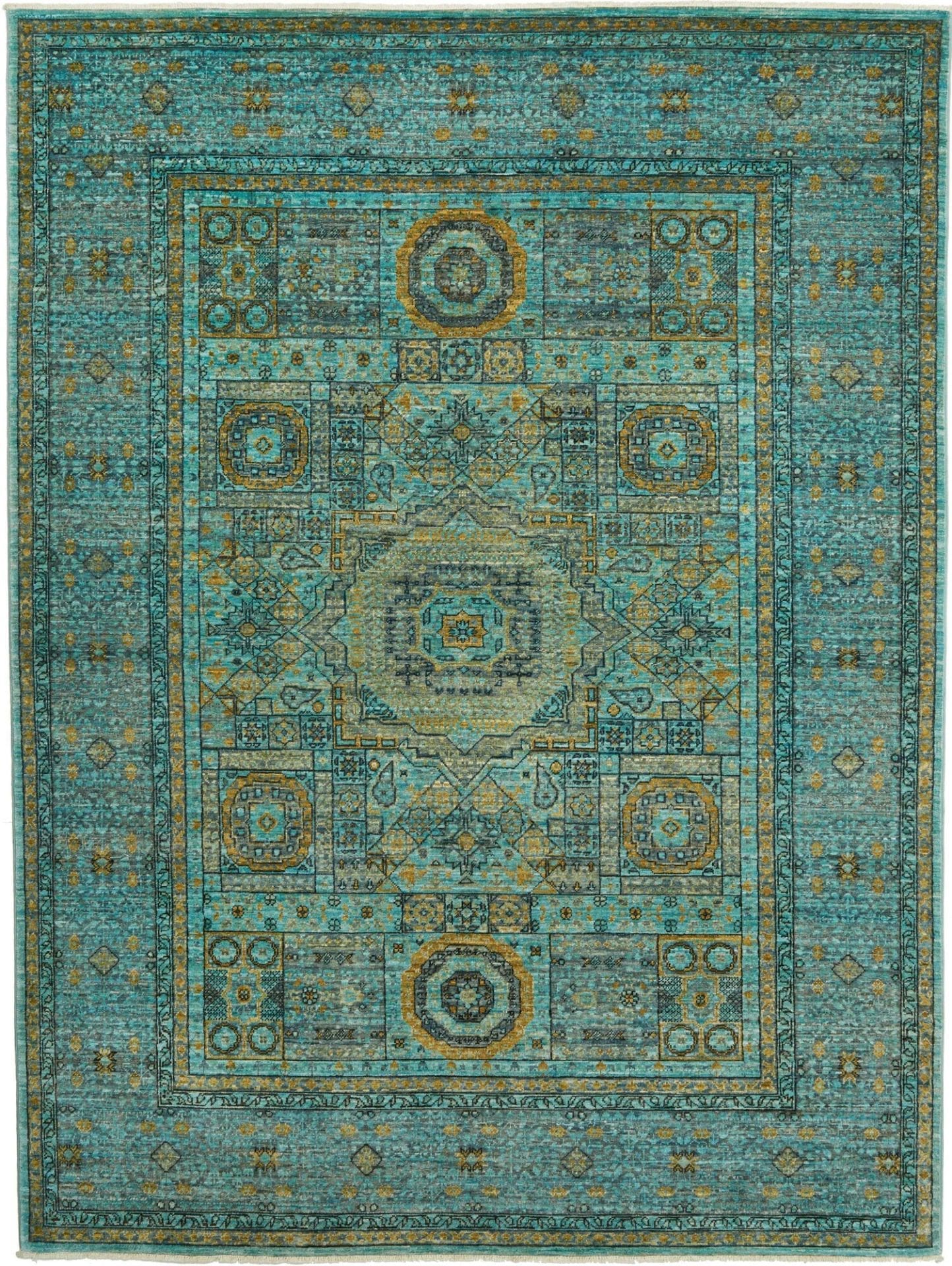 Mamluk Pakistani Rug 152 × 199 cm in Wool, hand-knotted