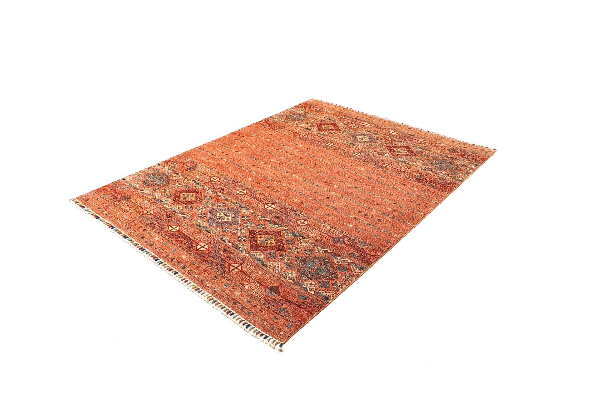 Alternative view of Wool Samarkand Pakistani Rug 153 × 202 cm, hand-knotted
