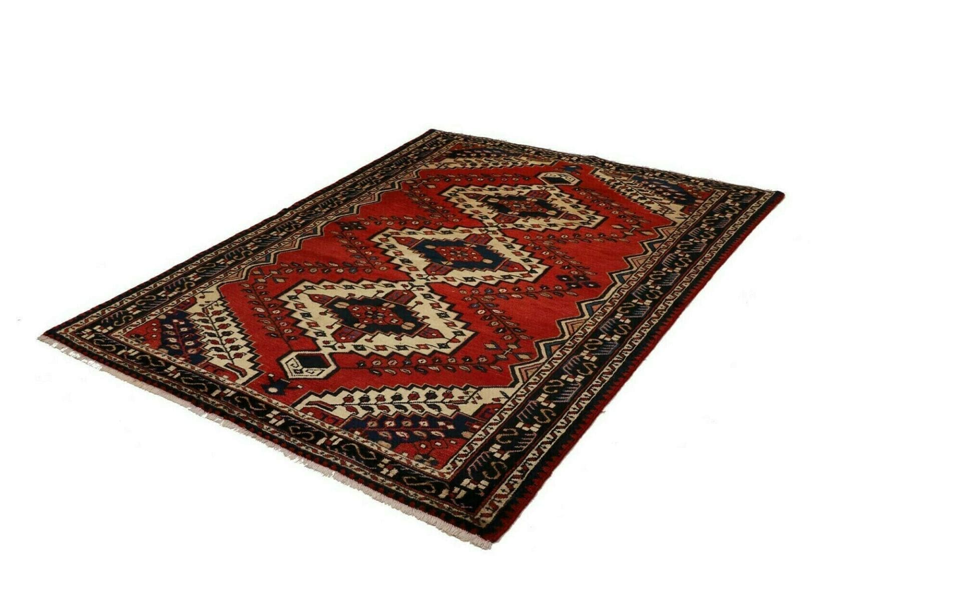 Alternative view of Hand-Knotted Hamadan Persian Rug, 153 × 201 cm, Wool