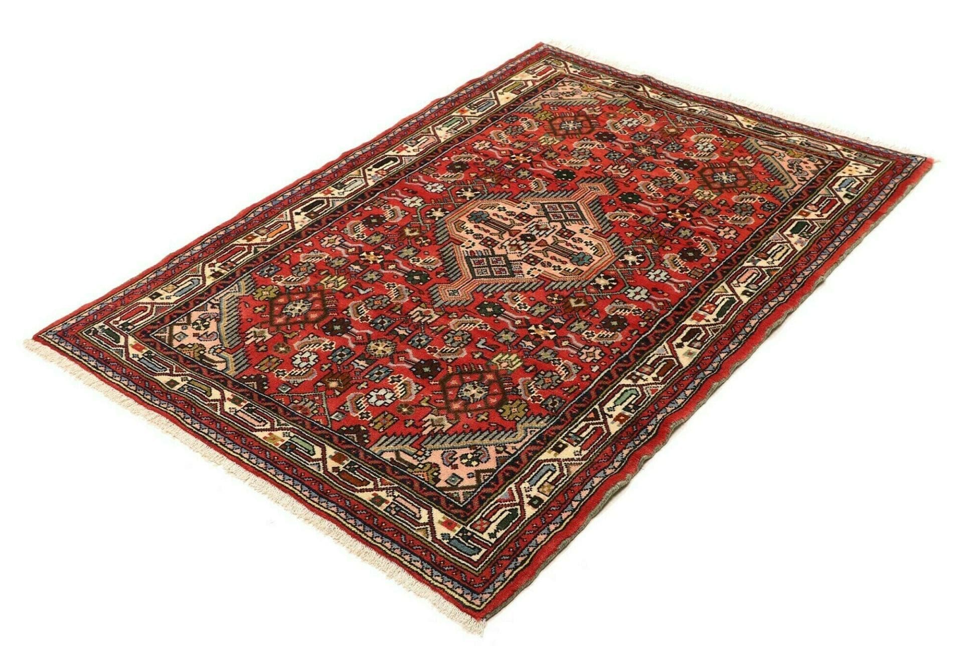 Alternative view of Hand-Knotted Hamadan Persian Rug, 105 × 150 cm, Wool