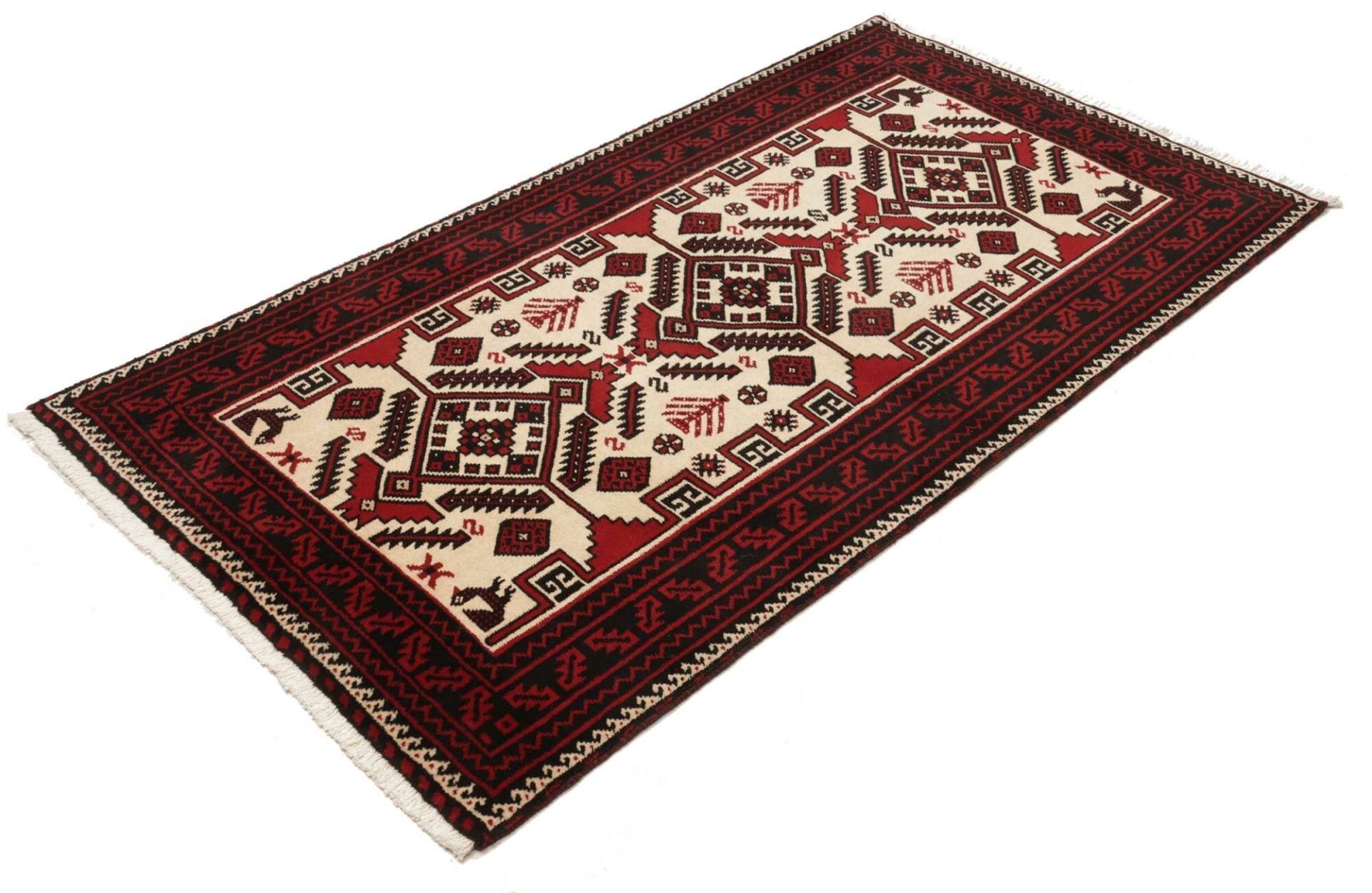 Alternative view of Wool Persian Rug 100 × 180 cm, hand-knotted