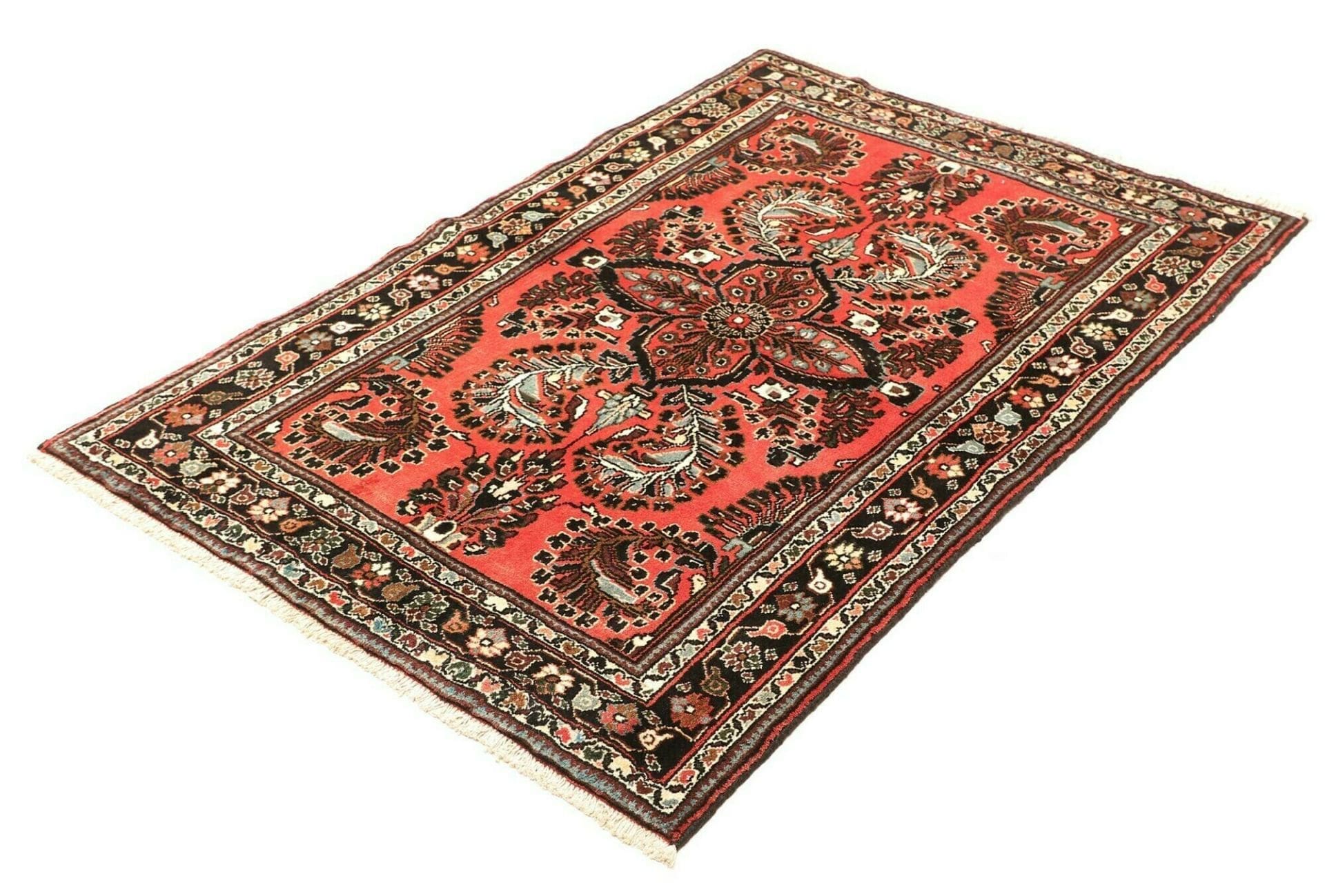Alternative view of Wool Hamadan Herati Persian Rug 107 × 155 cm, hand-knotted