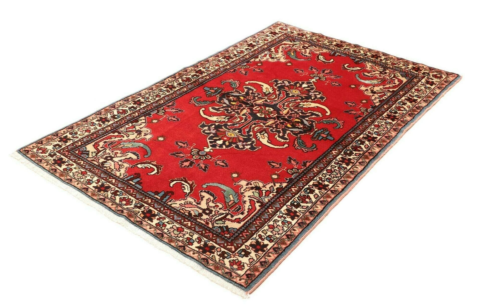 Alternative view of Hand-Knotted Hamadan Persian Rug, 109 × 152 cm, Wool