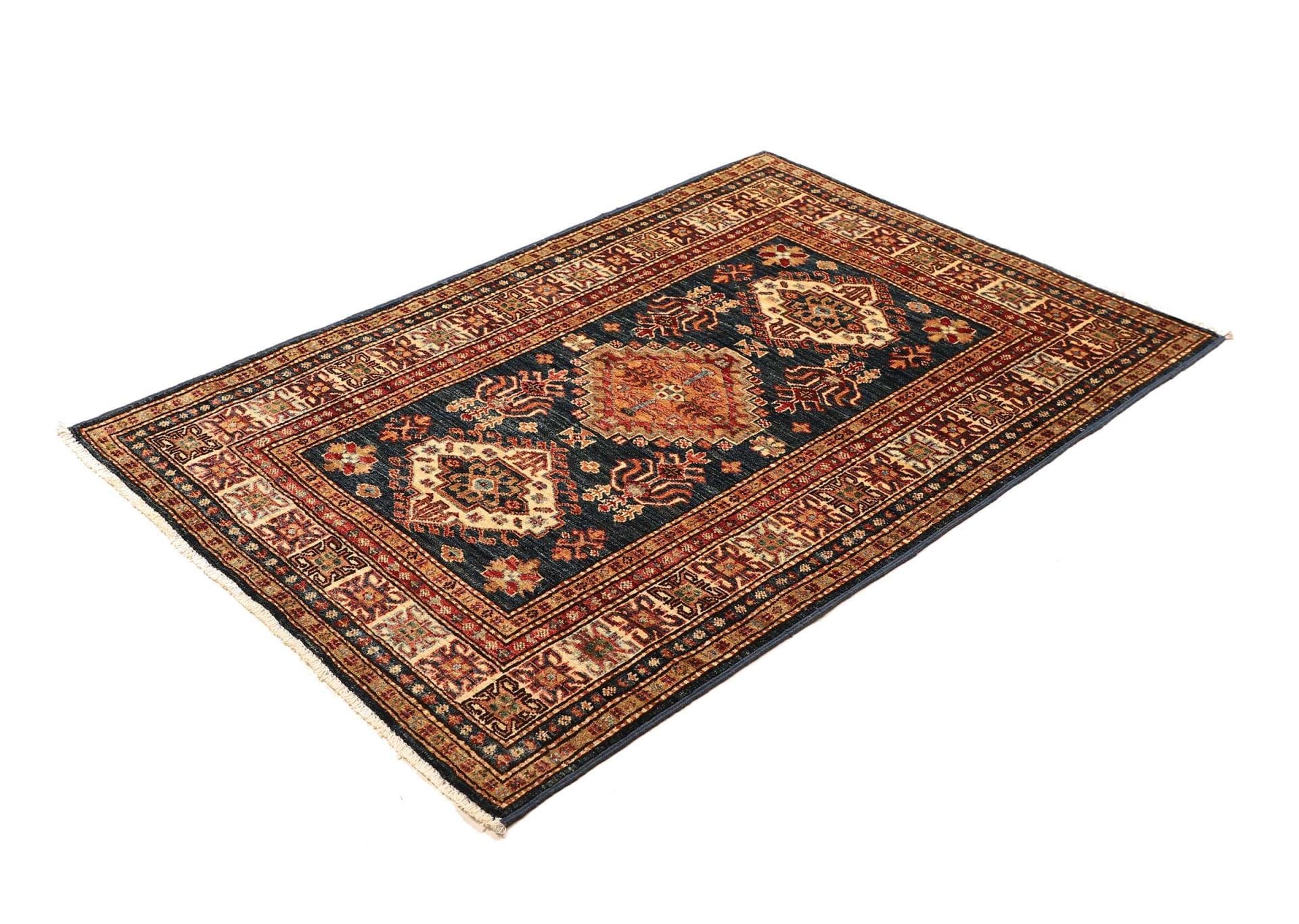 Alternative view of Wool Kazak Pakistani Rug 101 × 147 cm, hand-knotted