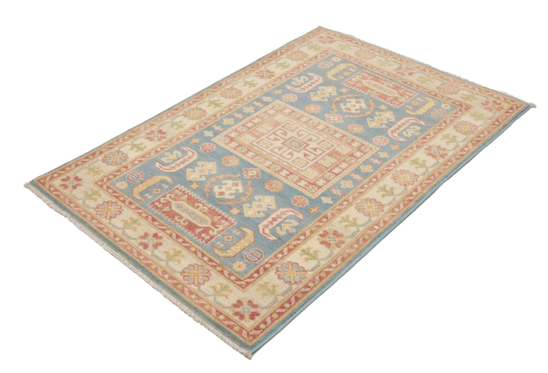Alternative view of Hand-Knotted Kazak Pakistani Rug, 101 × 134 cm, Wool
