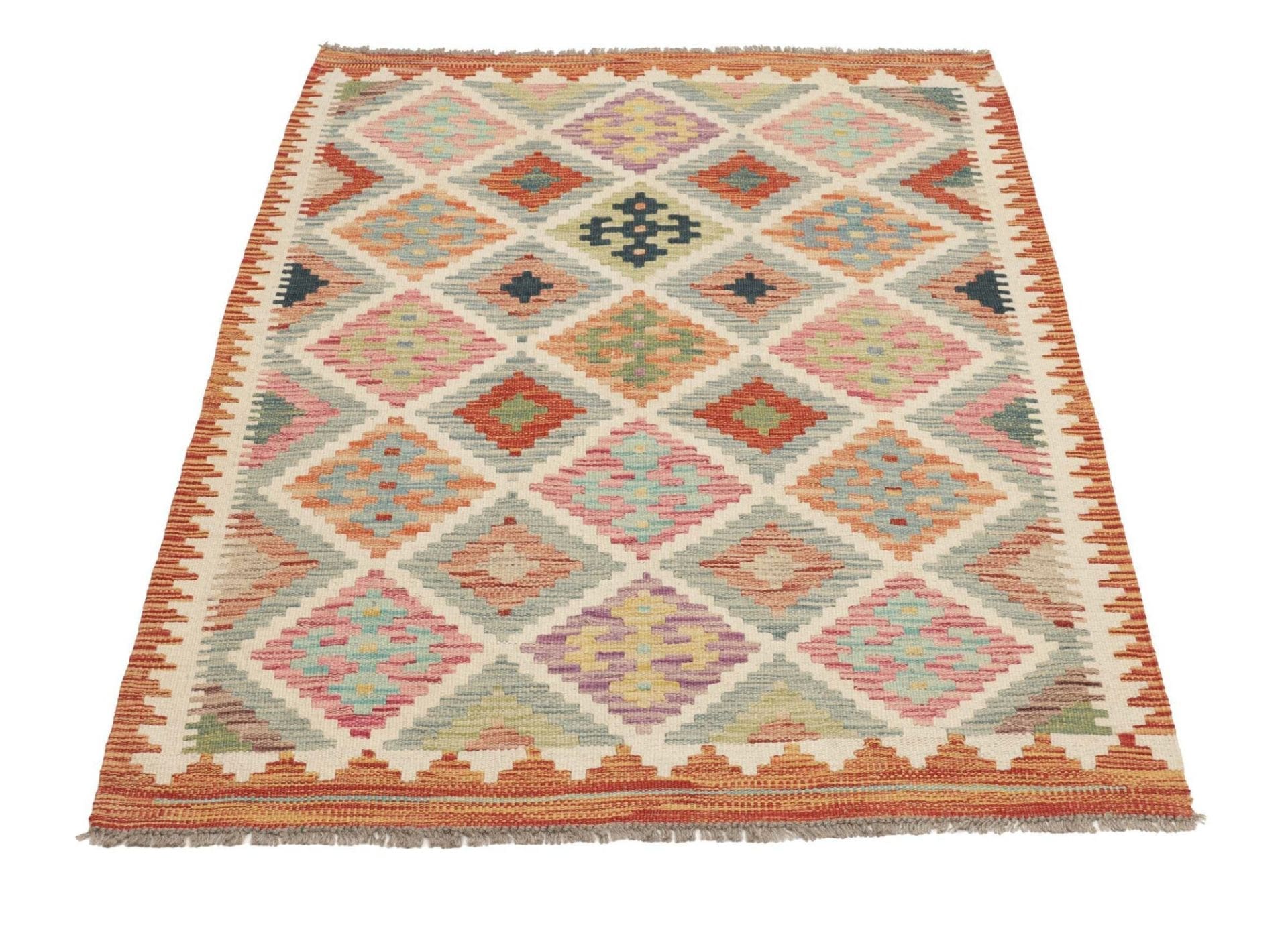 Alternative view of Hand-Woven Kilim Pakistani Rug, 105 × 147 cm, Wool