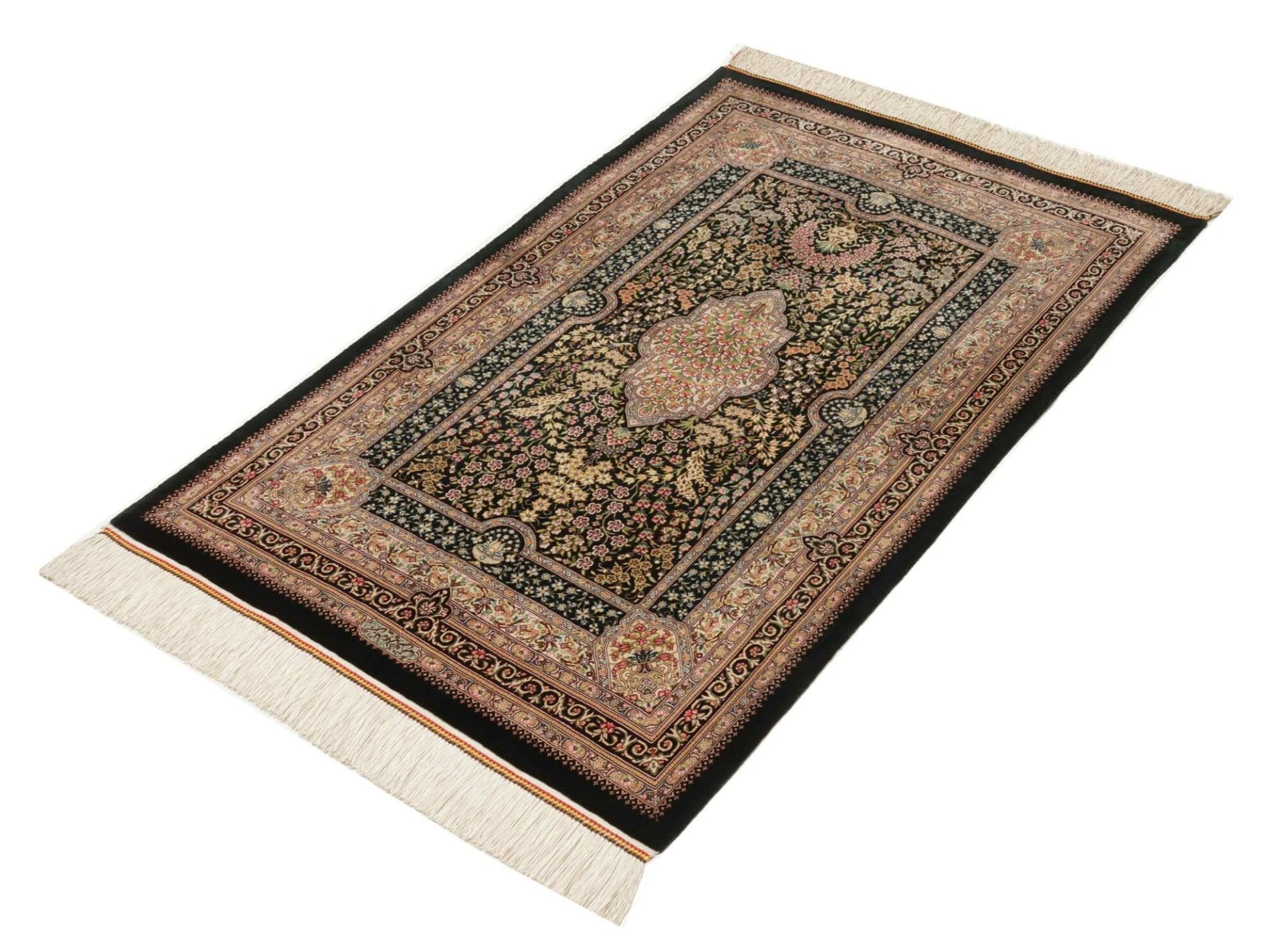 Alternative view of Silk Qom Persian Rug 80 × 121 cm, hand-knotted