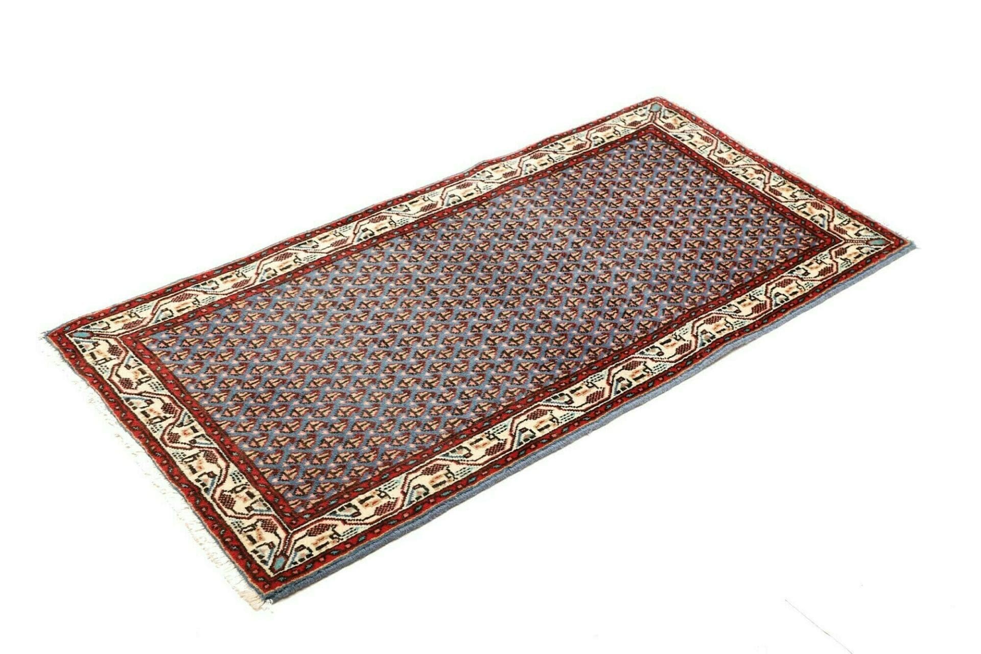 Alternative view of Hand-Knotted Hamadan Herati Persian Rug, 65 × 127 cm, Wool